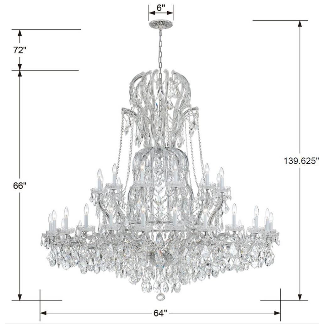 Maria Theresa 64 Inch 37 Light Chandelier by Crystorama