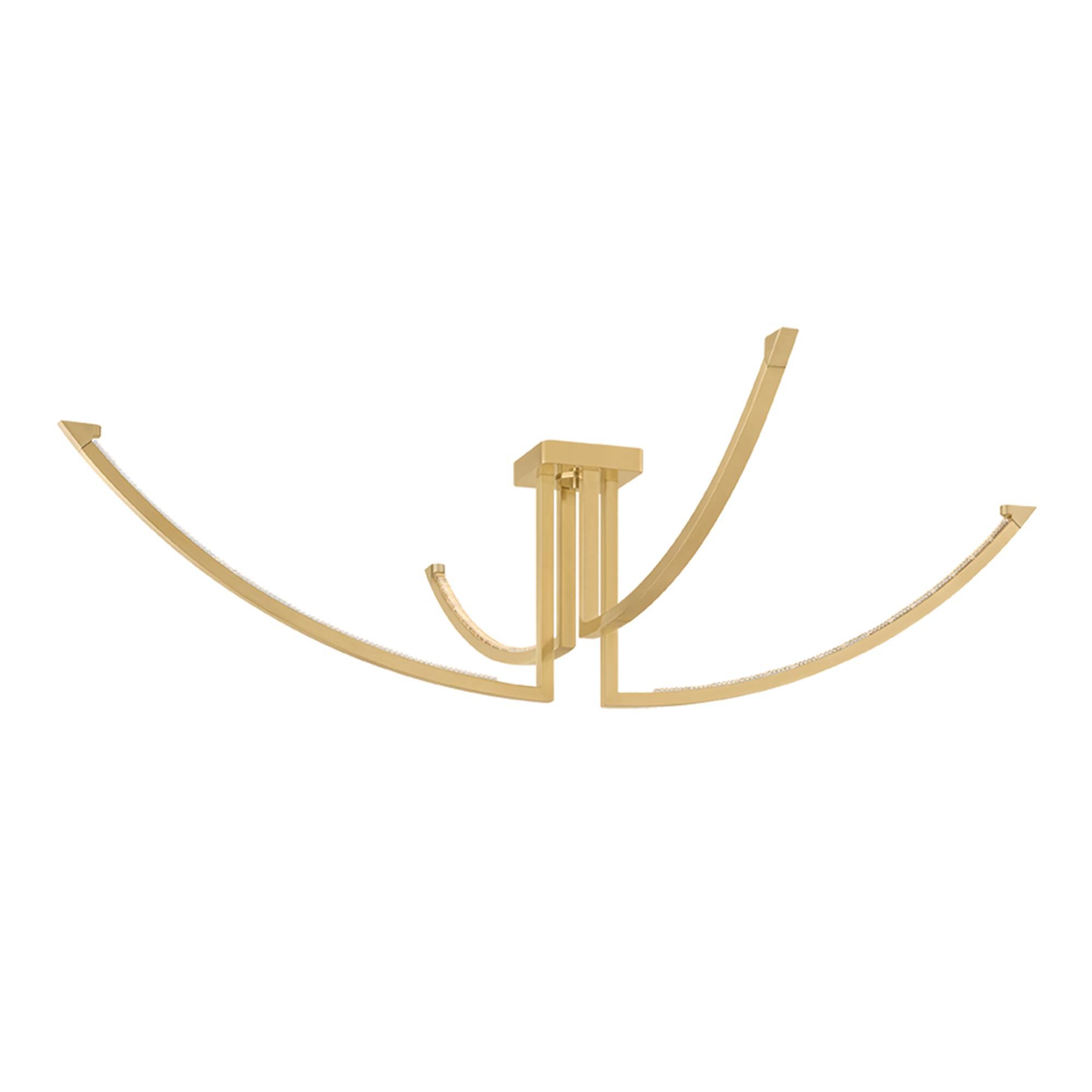 Shown in Vintage Brass finish and Piastre shade