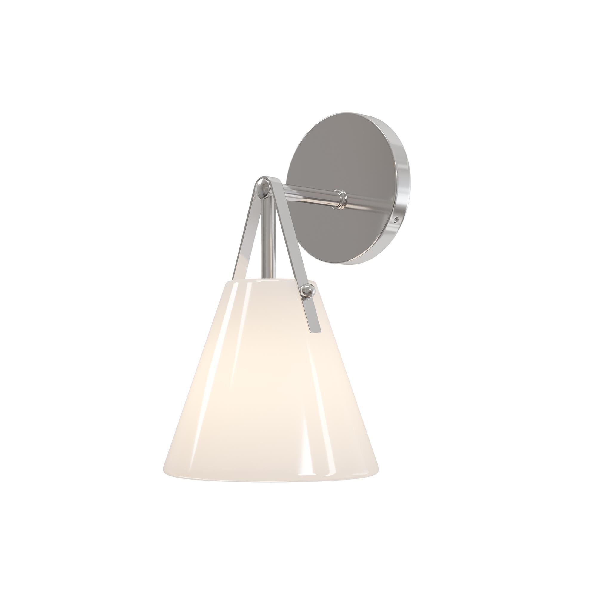 Shown in Opaque White and Polished Nickel finish