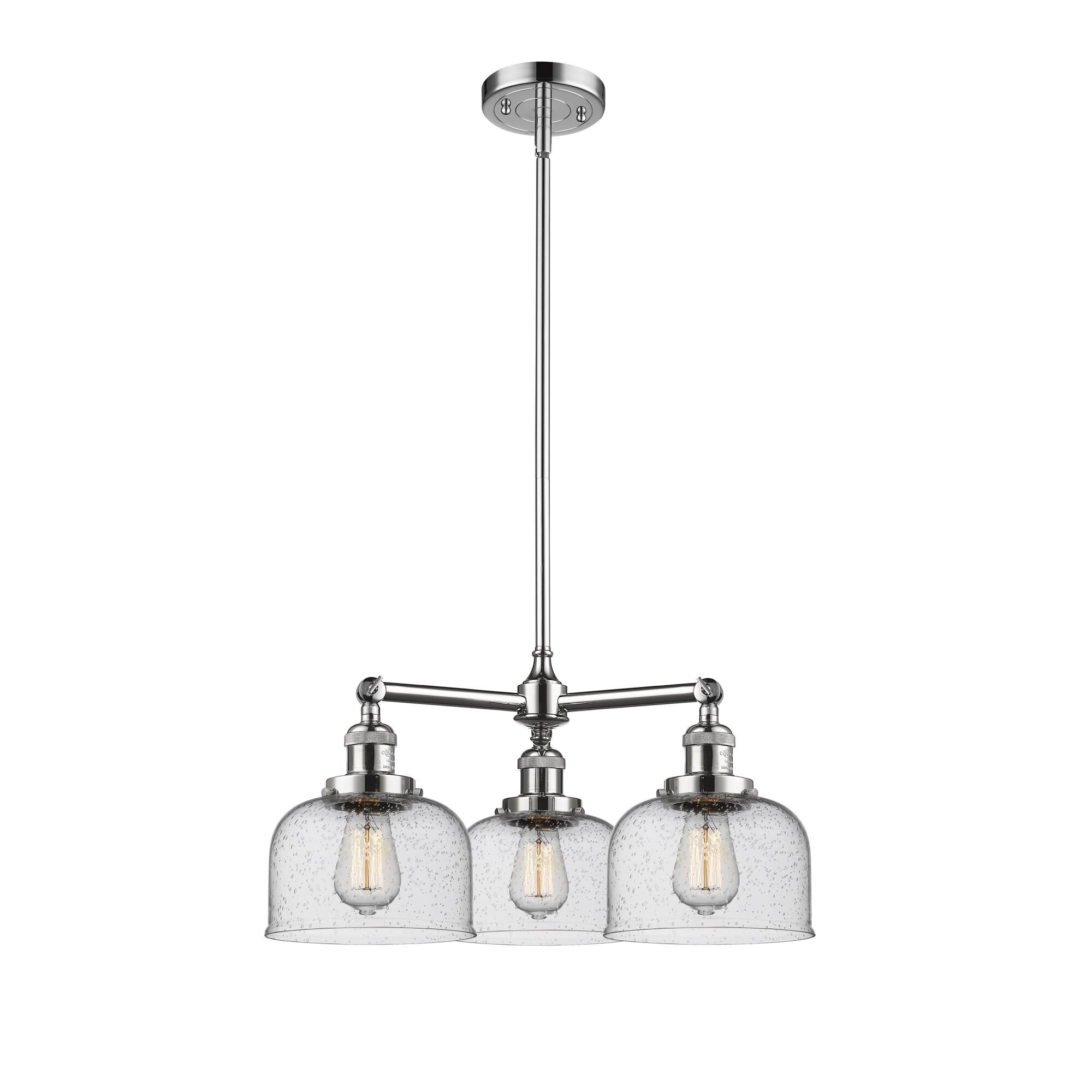 Shown in Polished Chrome finish and Seedy glass