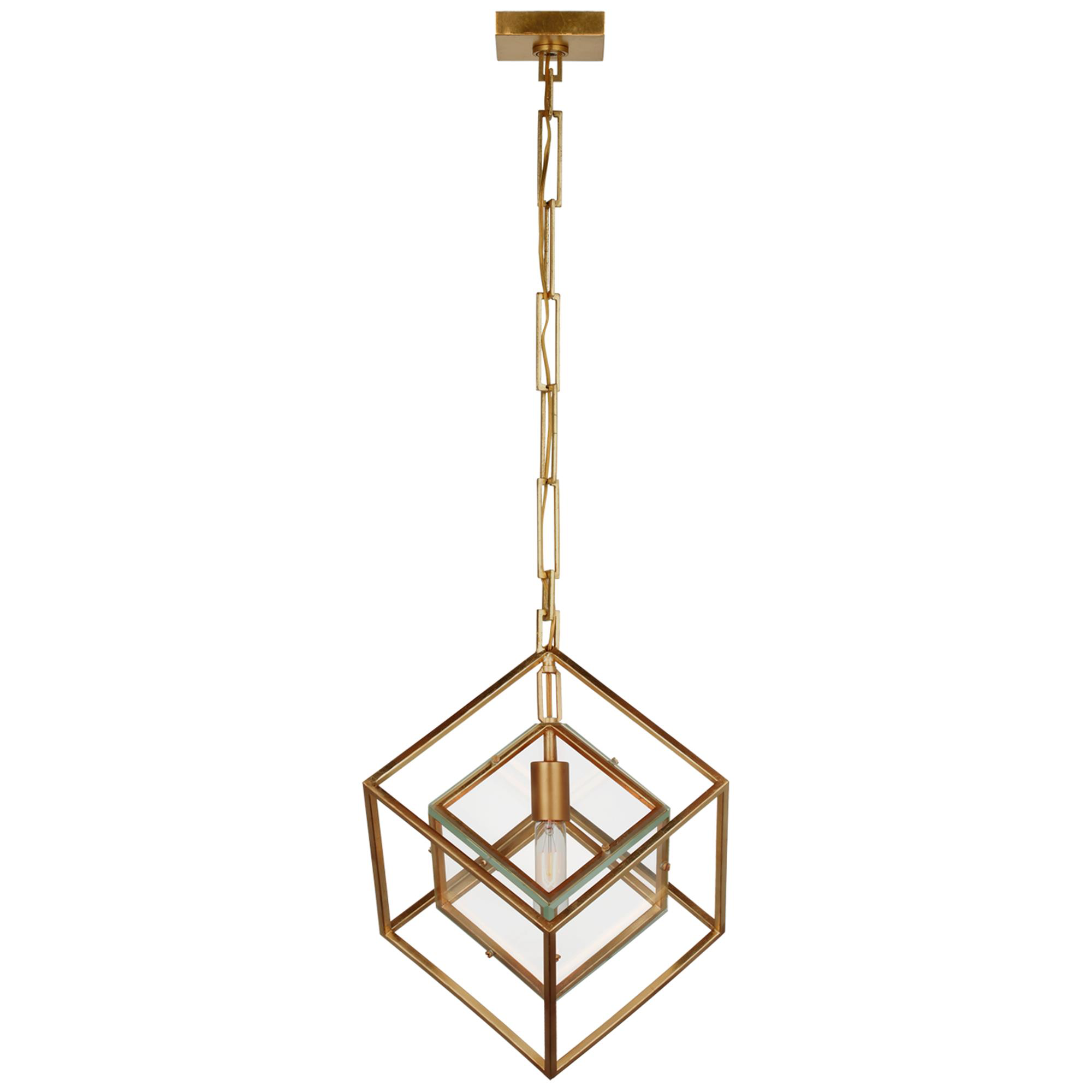 Shown in Gild finish and Clear glass