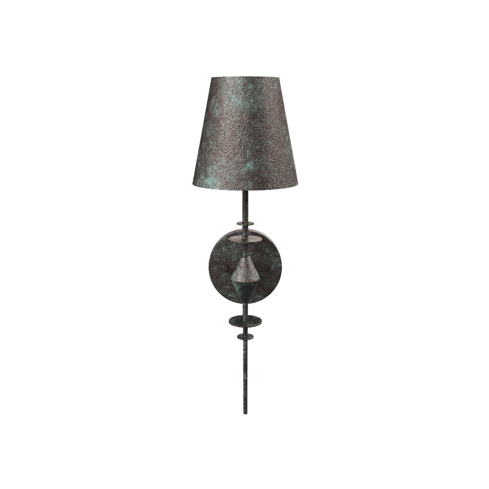 Shown in Verde Bronze and Contemporary Gold finish and Metal Verdi Bronze/Painted Contemporary shade
