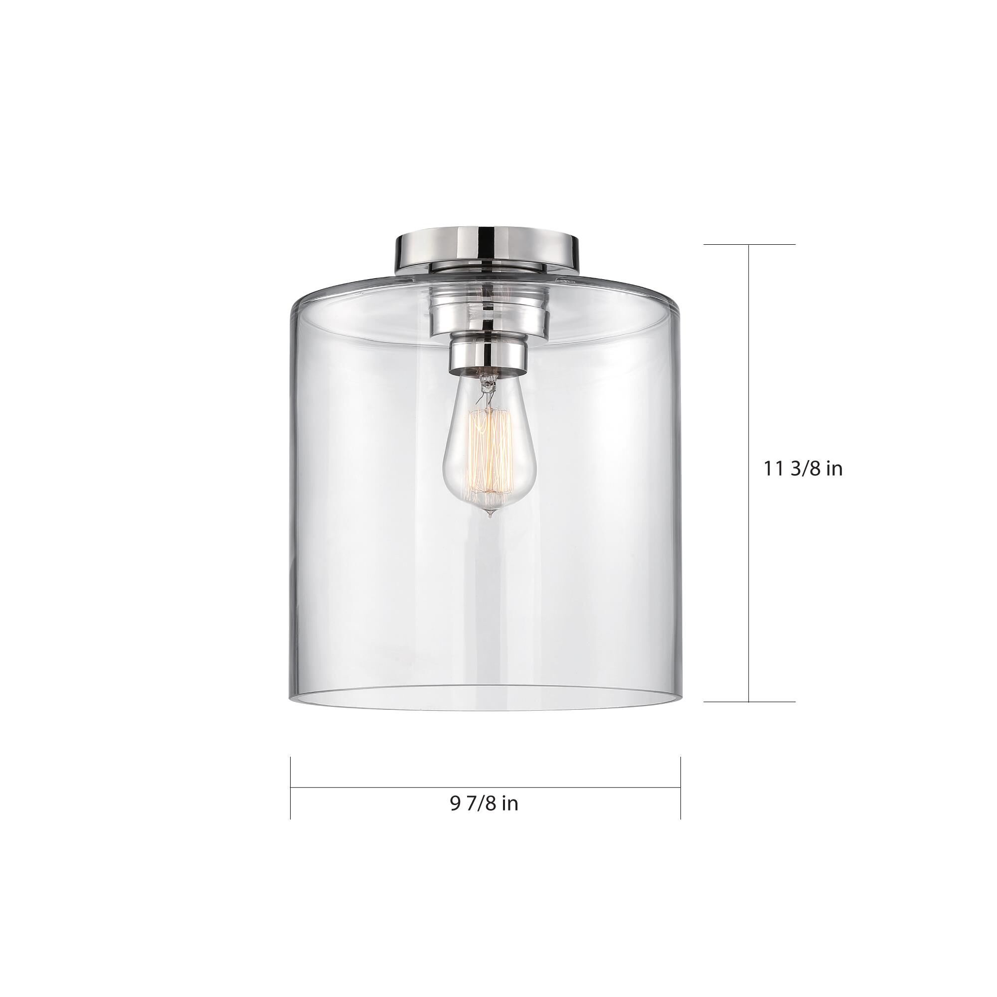 Chantecleer 9 Inch 1 Light Semi Flush Mount by Nuvo Lighting