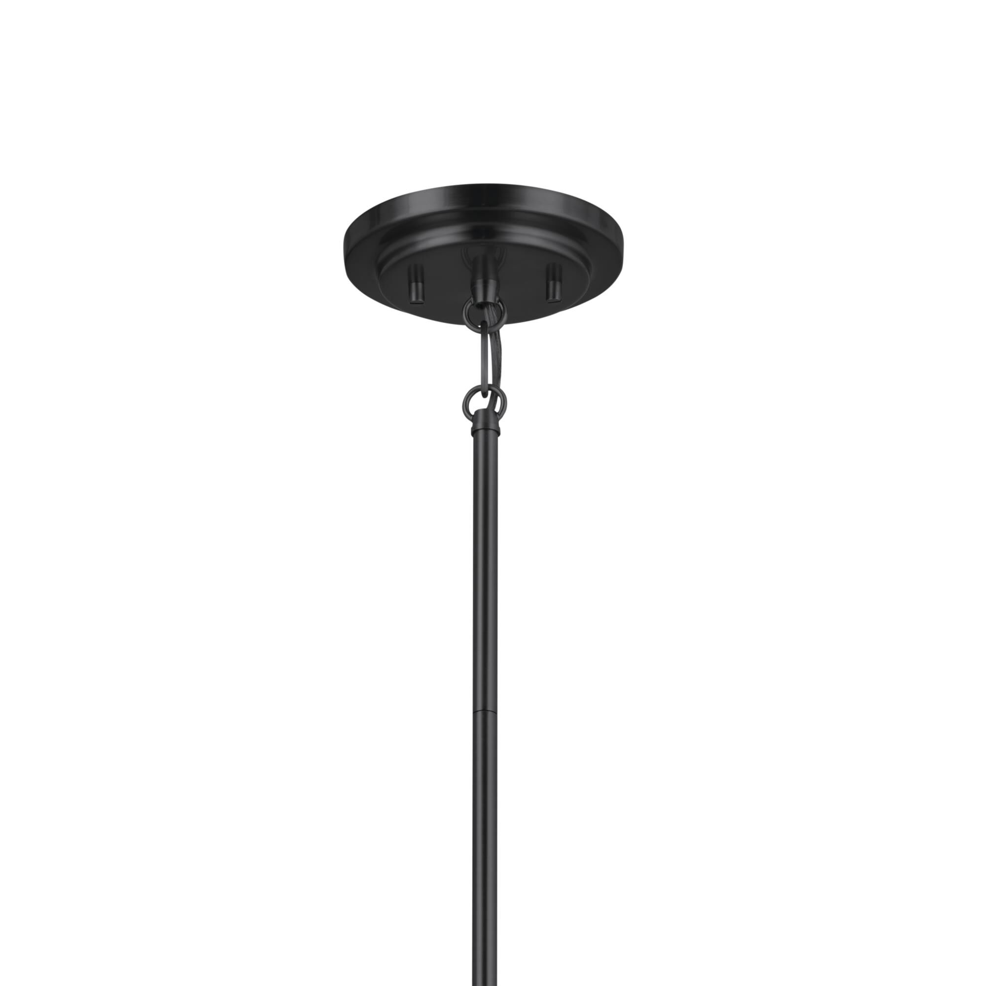 Shown in Black finish and Fabric and Drum shade