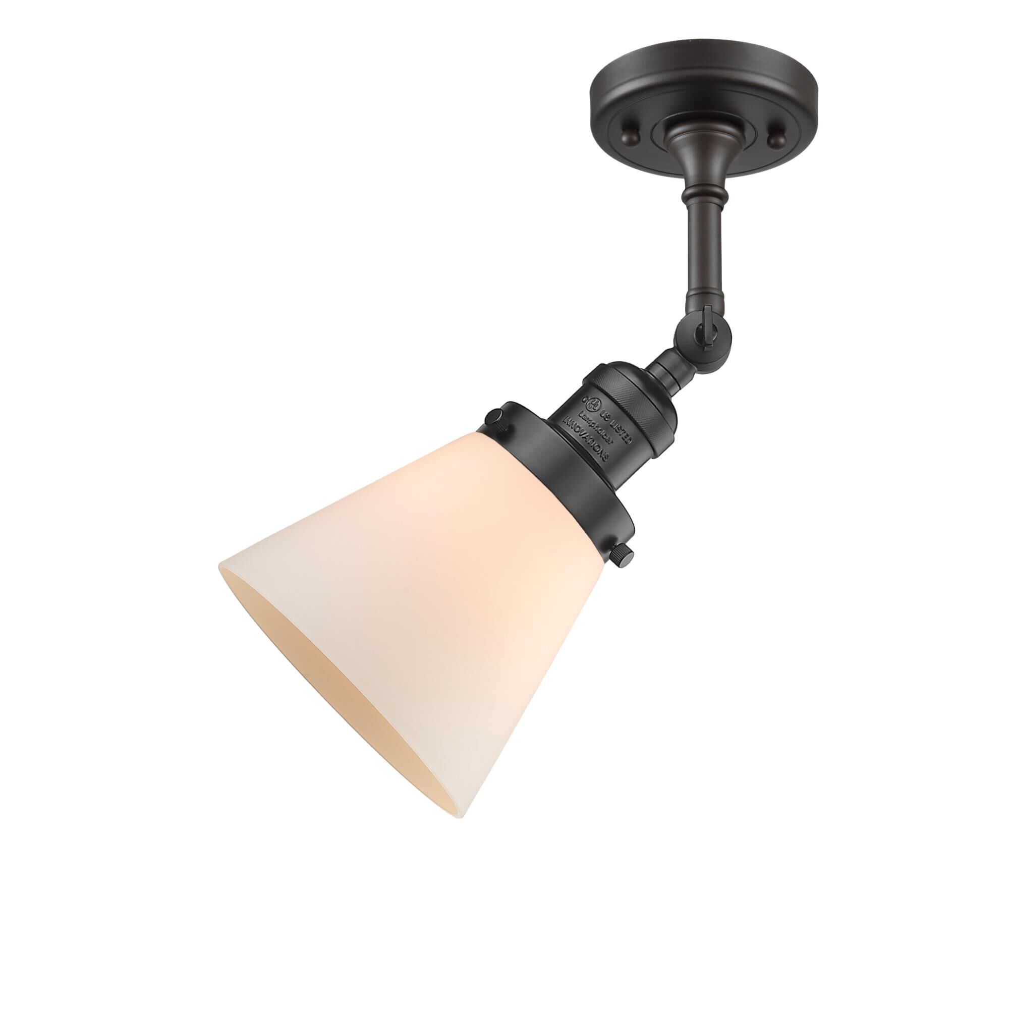 Bruno Marashlian Small Cone 6 Inch 1 Light Semi Flush Mount by Innovations Lighting
