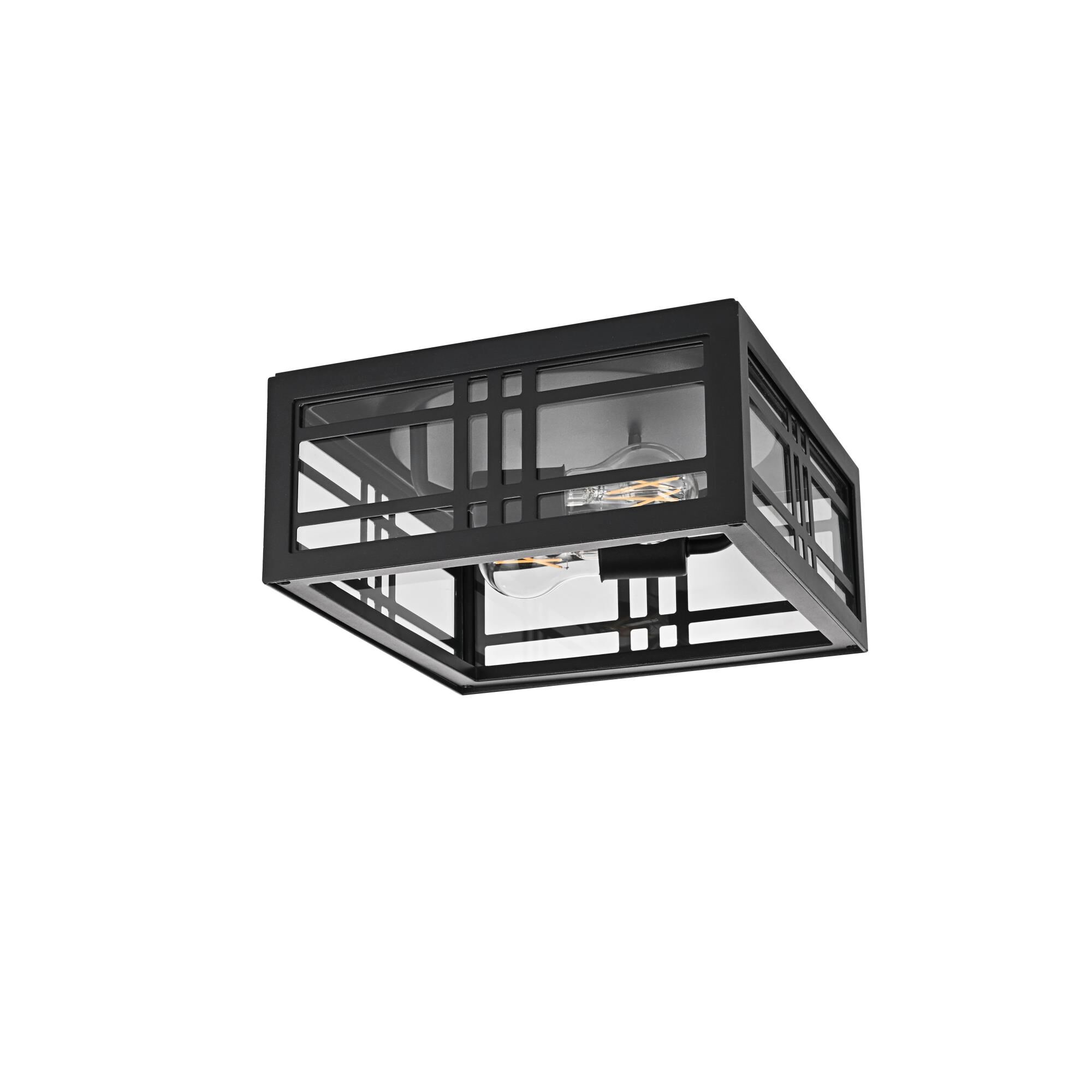 Shown in Black finish and Clear glass