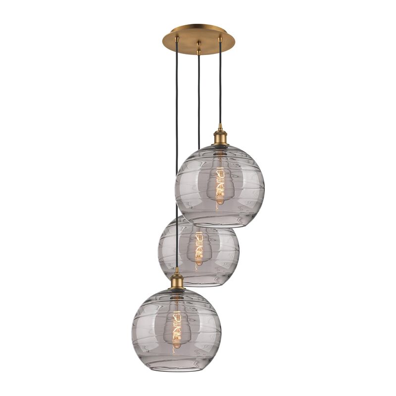 Bruno Marashlian Athens Deco Swirl 18 Inch 3 Light Multi Light Pendant by Innovations Lighting