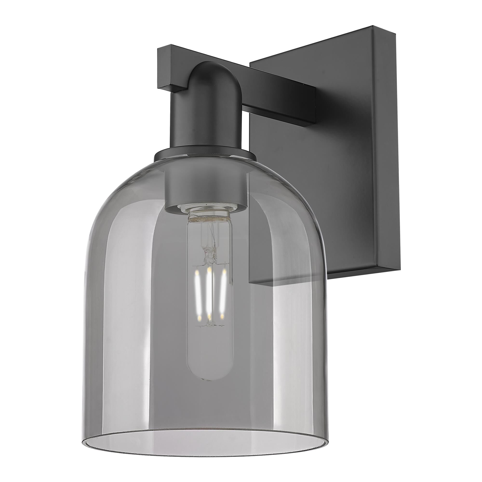 Shown in Matte Black finish and Light Smoke glass