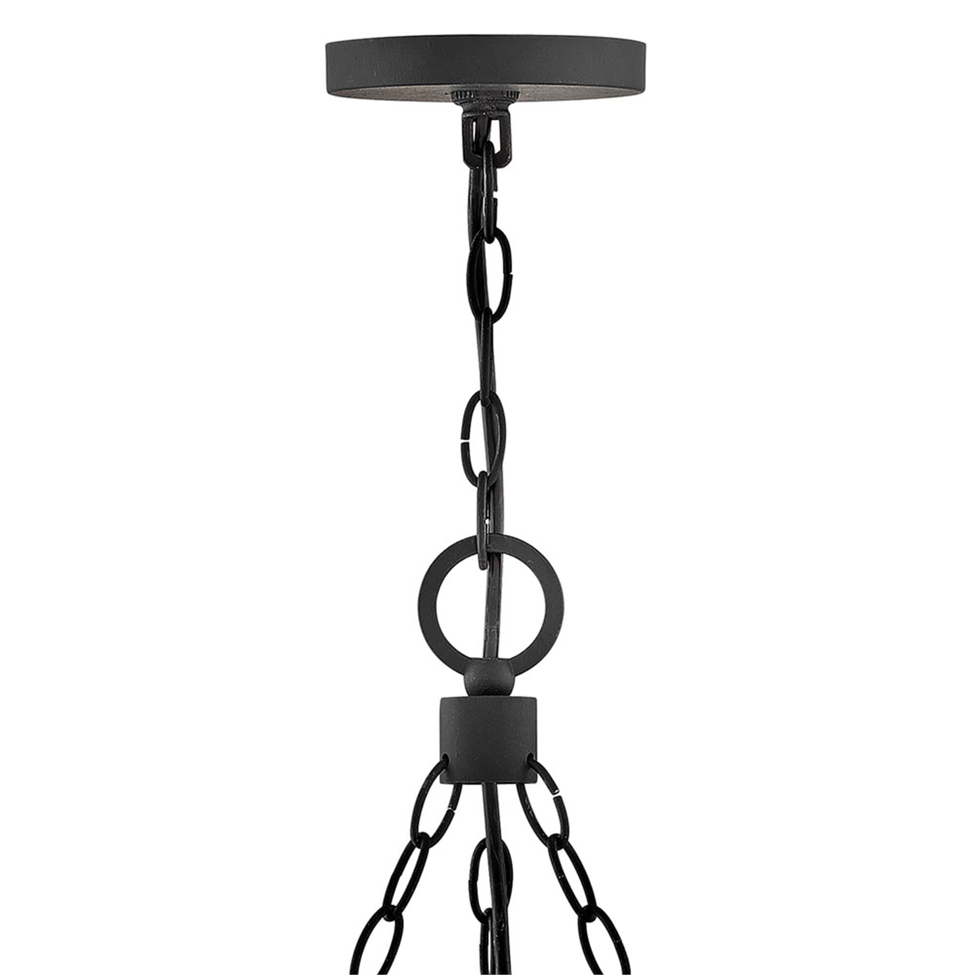Shown in Black finish and Clear Seedy glass