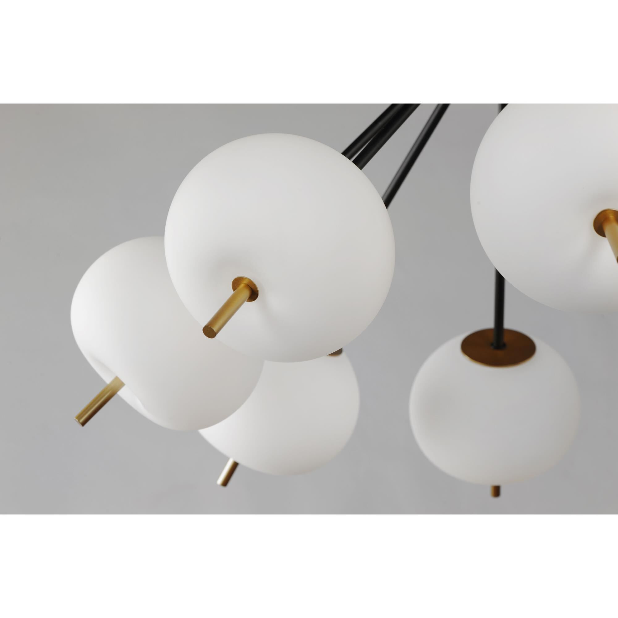 Shown in Black  -  Gold finish and Satin White glass