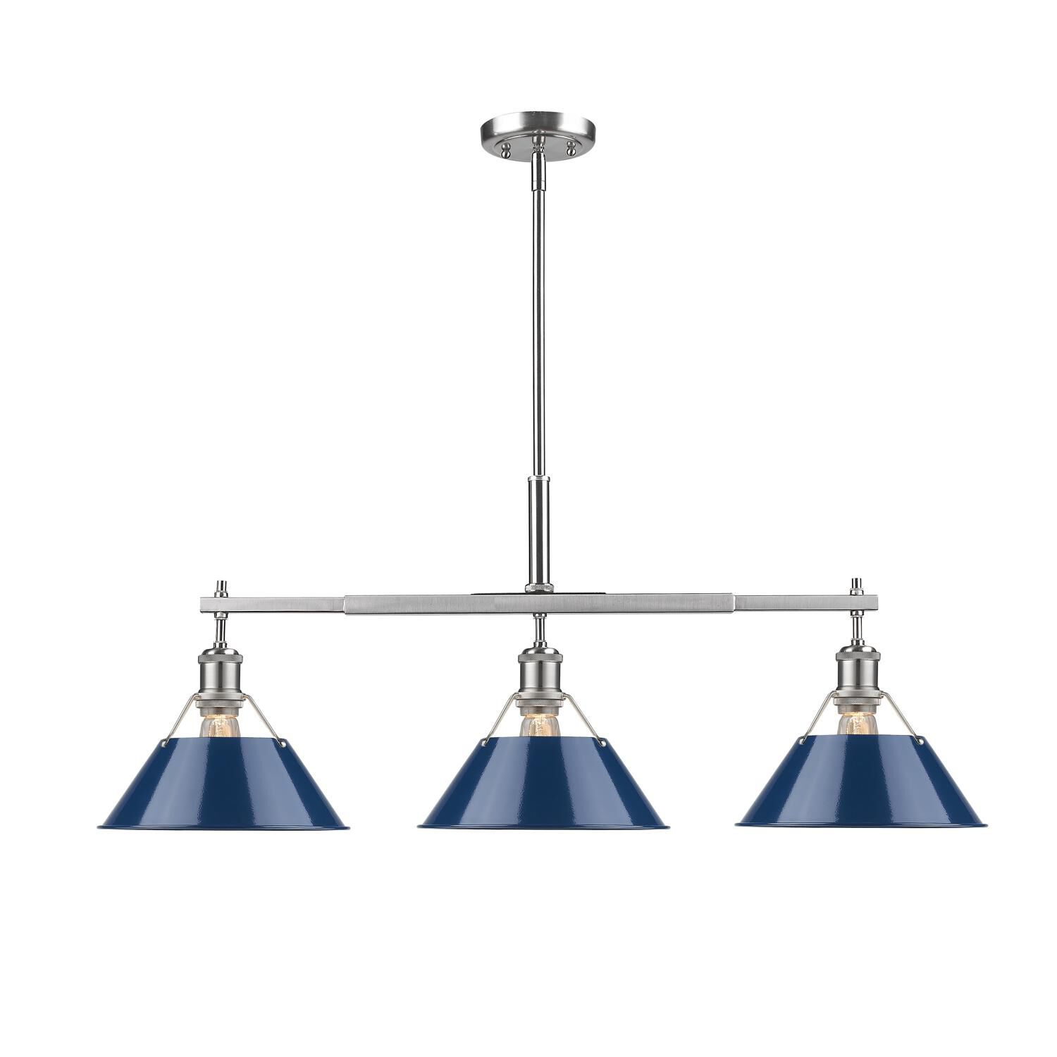 Shown in Pewter finish and Navy Blue shade 
