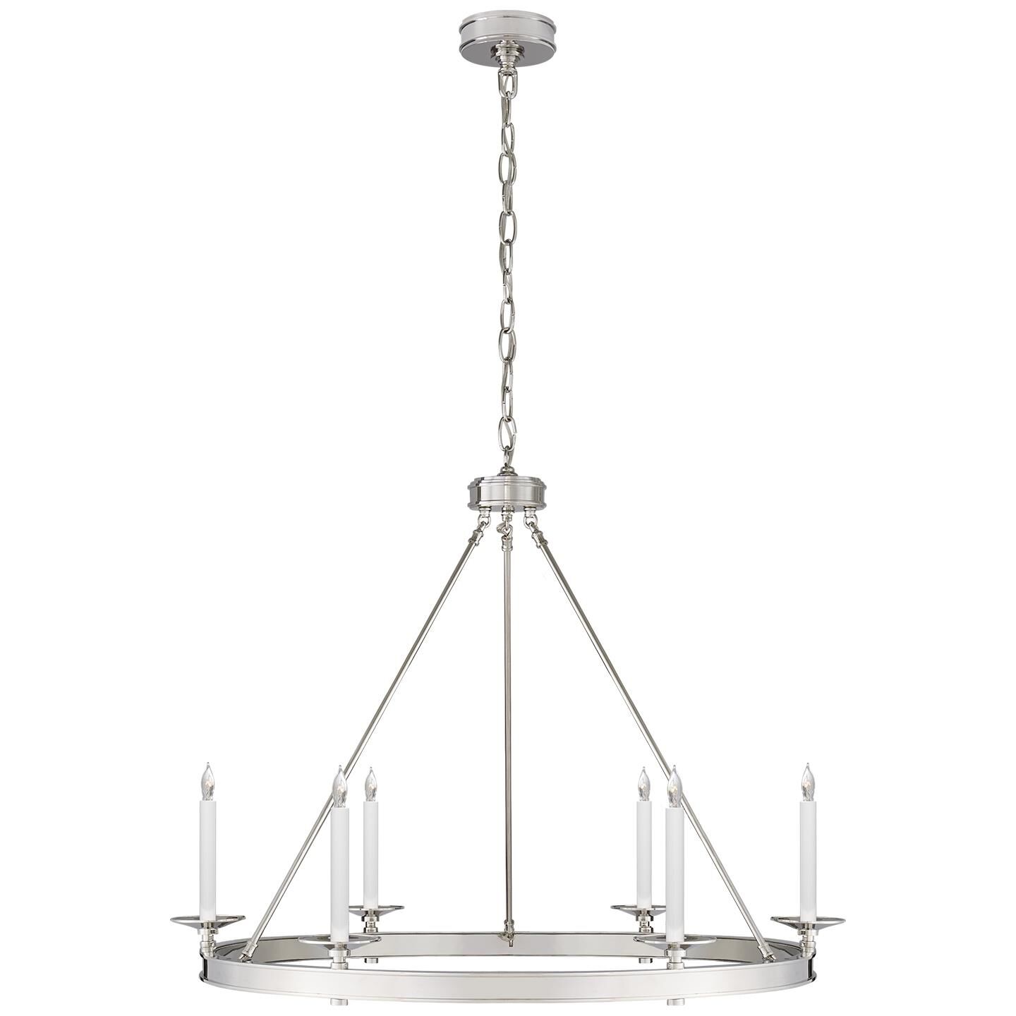 Chapman & Myers Launceton 36 Inch 6 Light Chandelier by Visual Comfort Signature Collection
