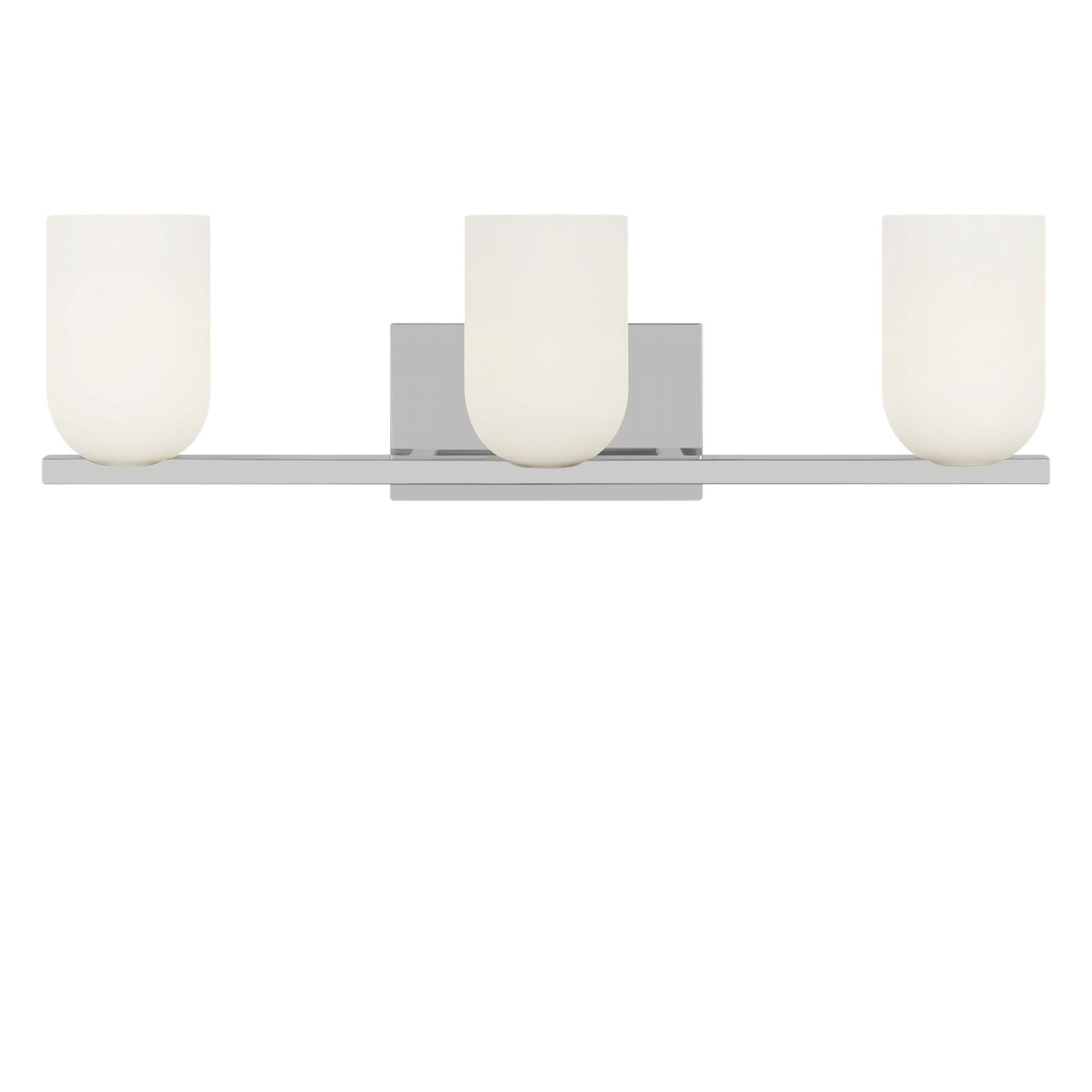 Shown in Chrome finish and Etched White glass