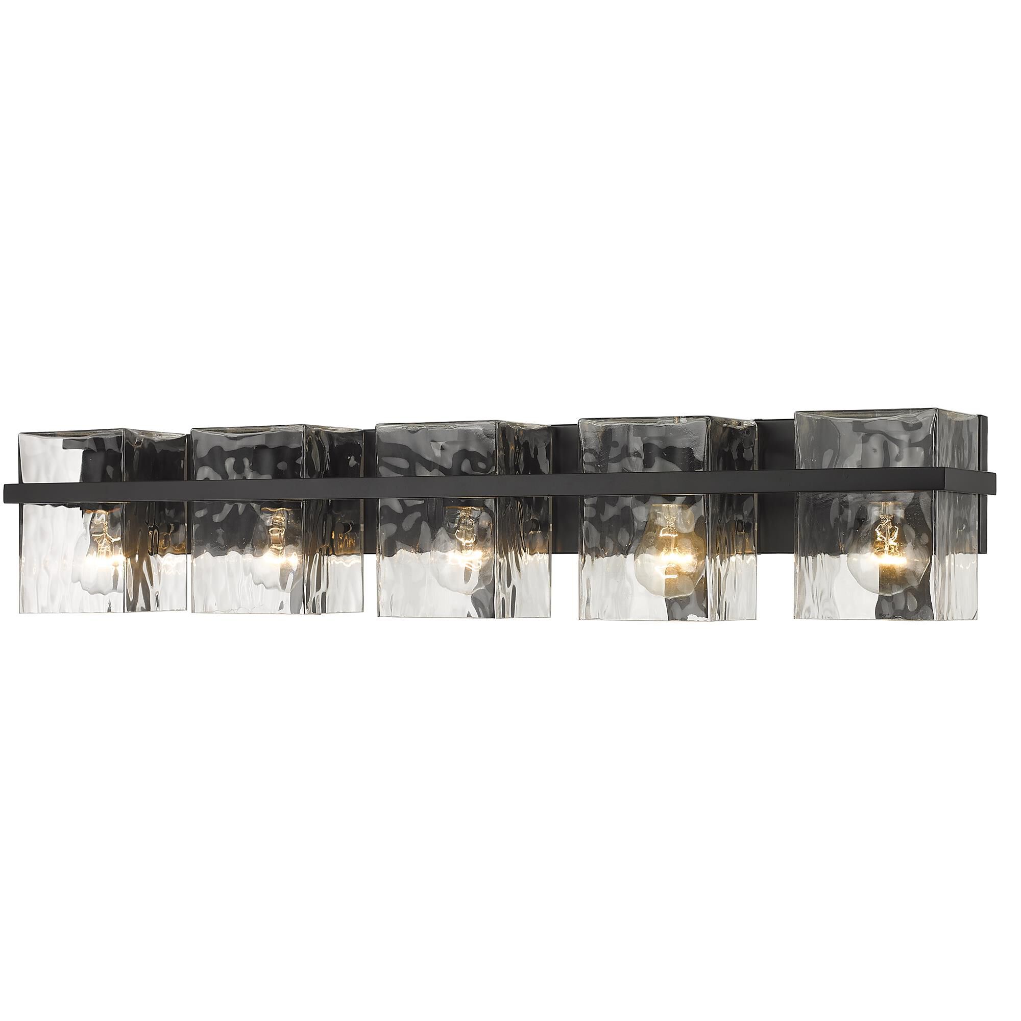 Shown in Matte Black finish and Glass shade