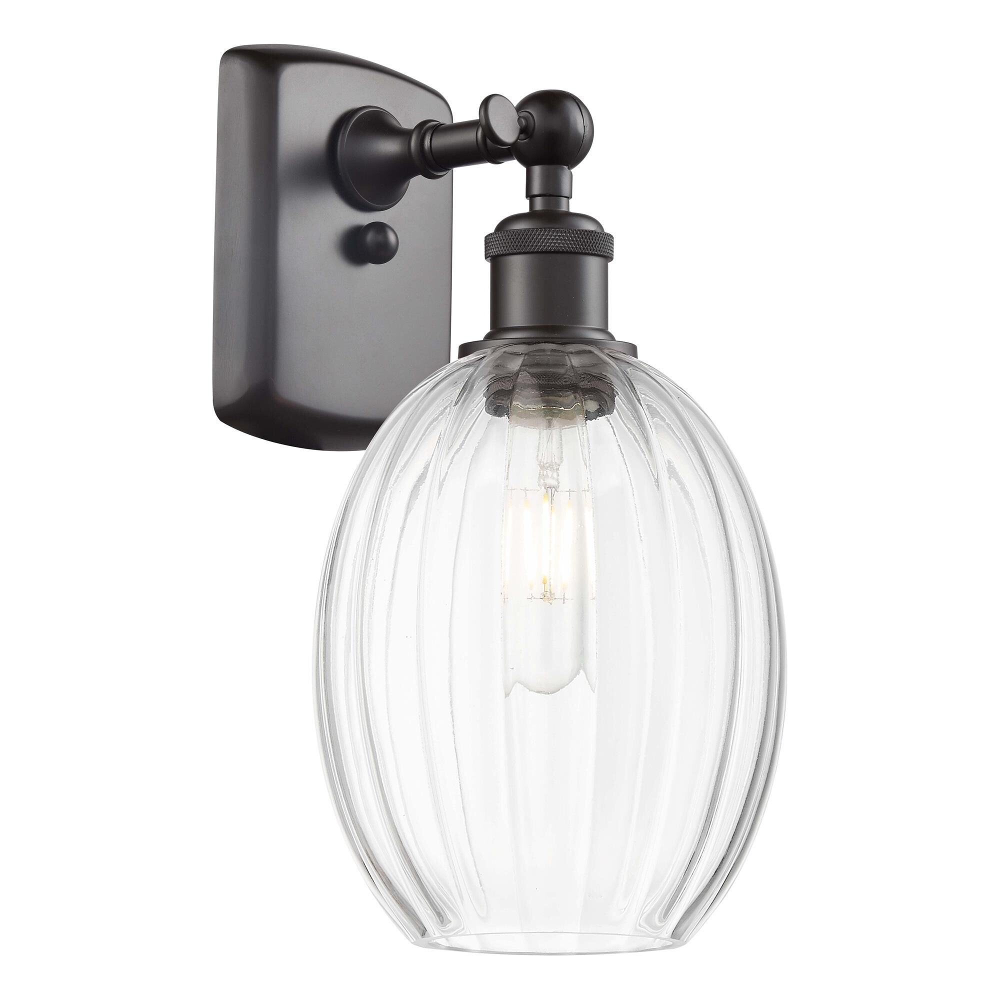 Shown in Oil Rubbed Bronze finish and Clear glass