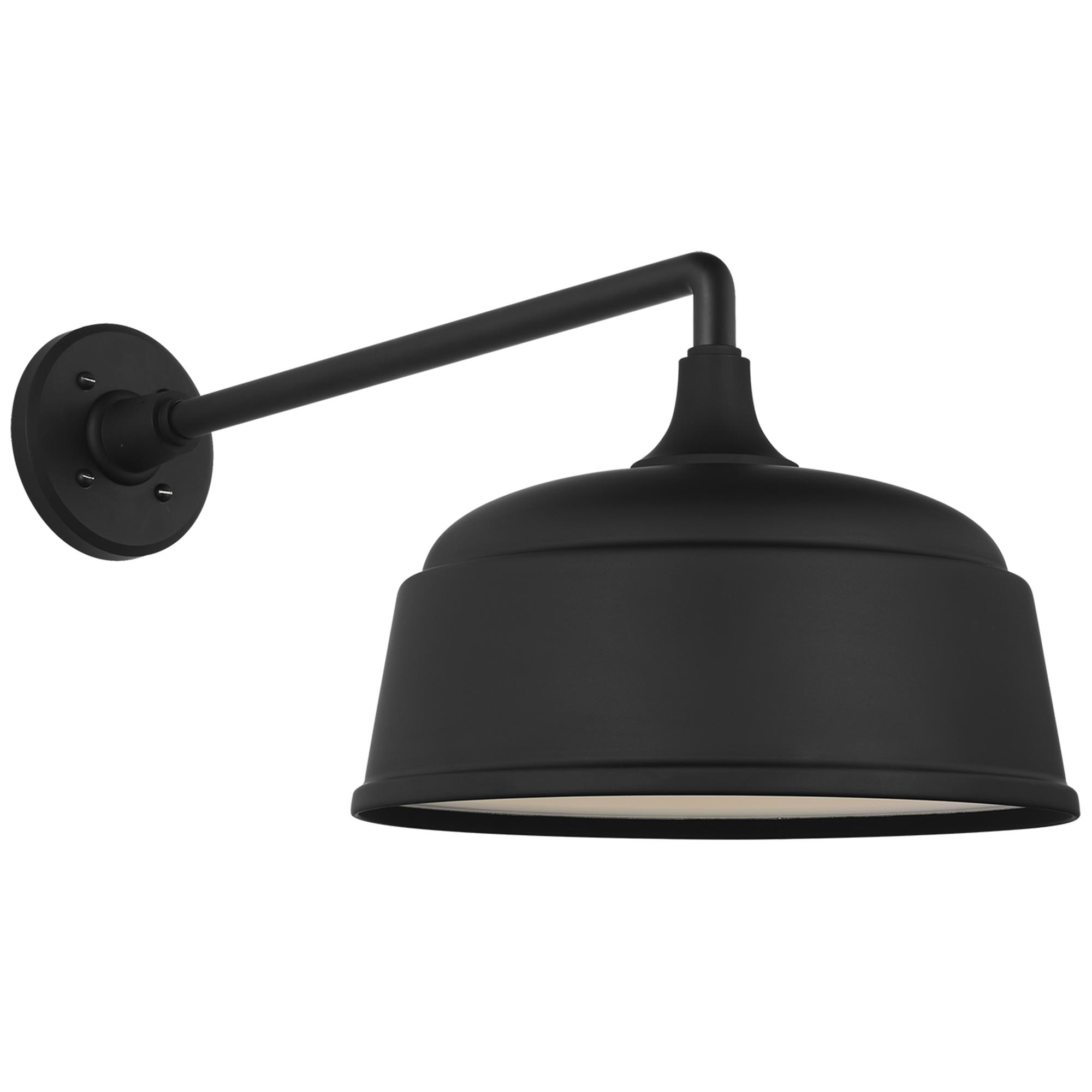 Shown in Matte Black finish and Black shade