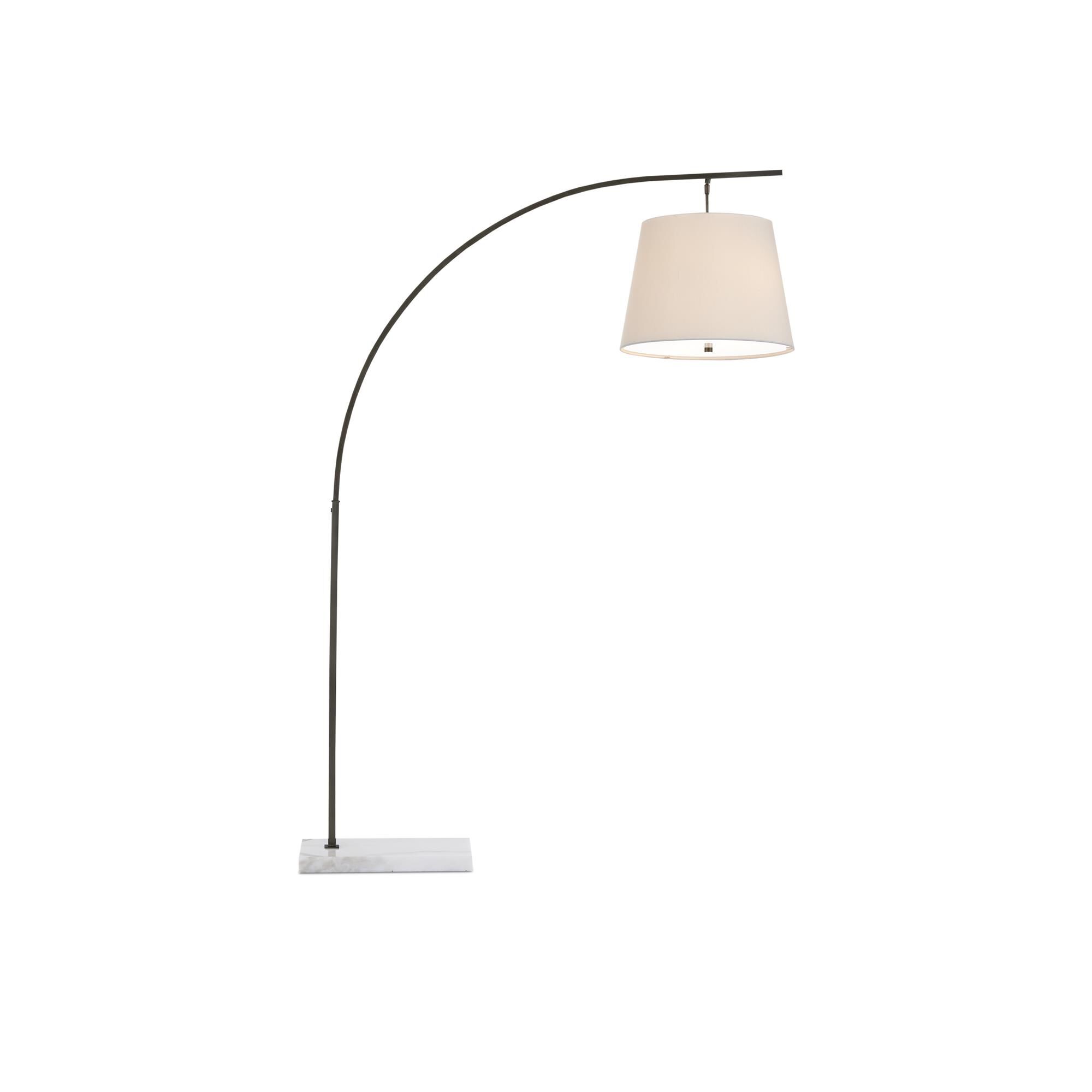 Shown in Oil Rubbed Bronze, White finish and Off-White Shantung with White Acrylic Diffuser shade