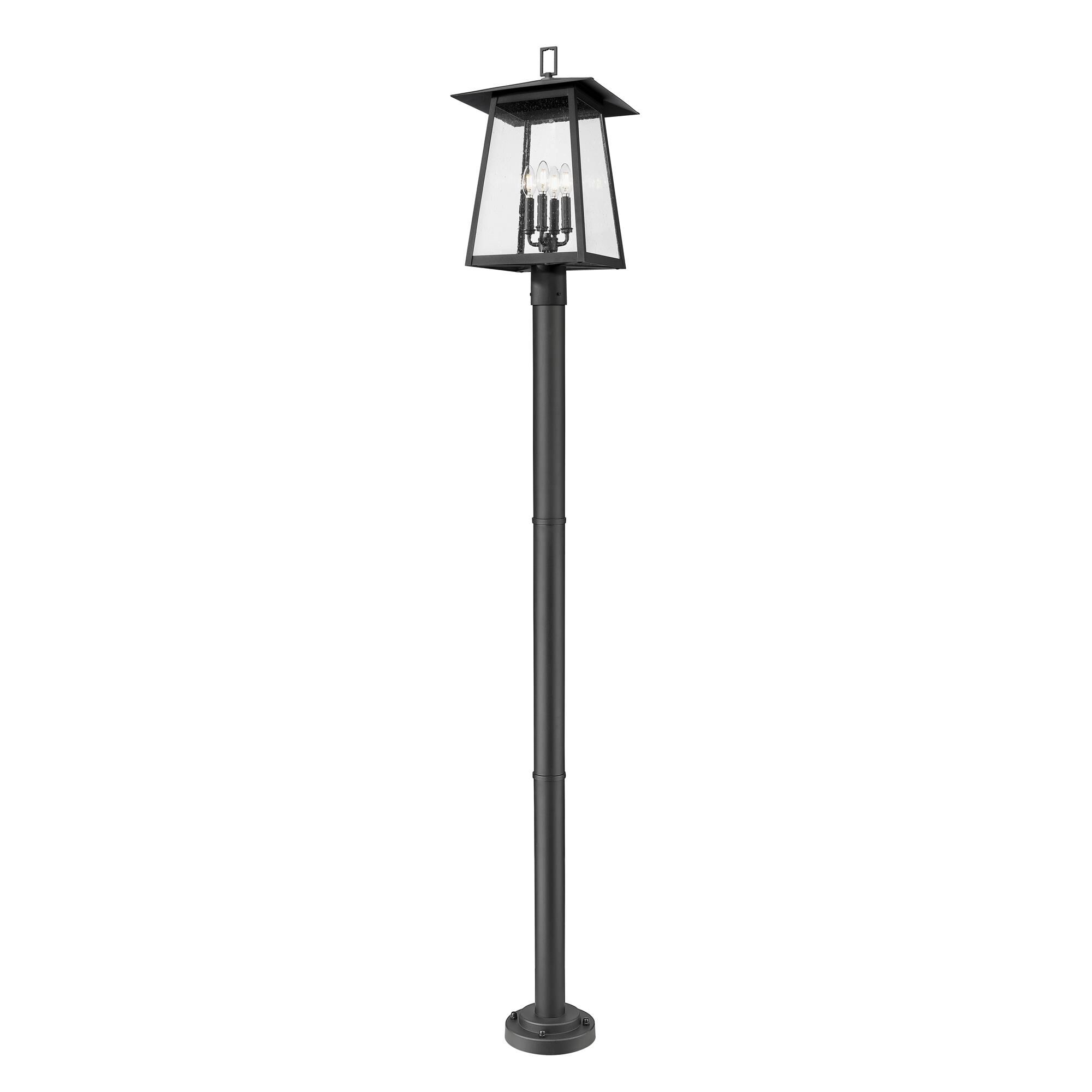 Shown in Black finish and Clear Seedy glass and Clear Seedy shade