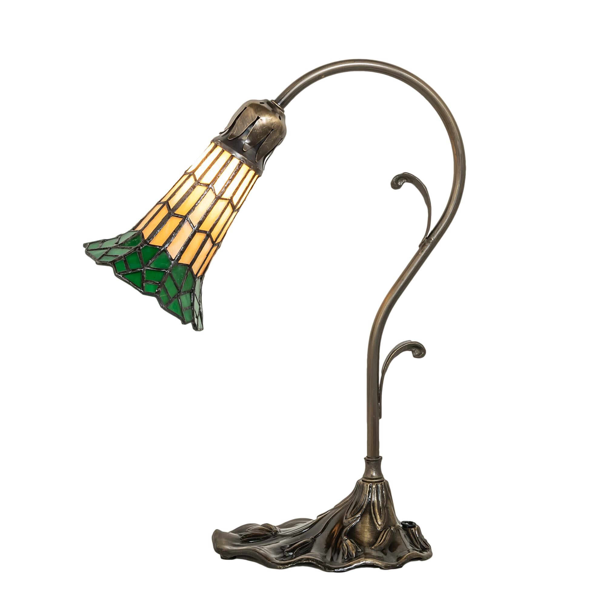 Stained Glass Pond Lily 15 Inch Accent Lamp by Meyda Lighting