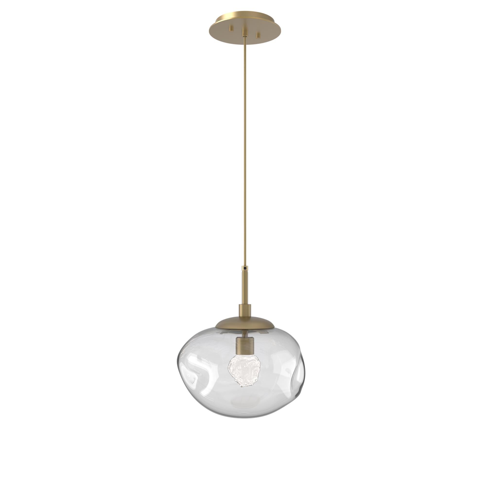 Shown in Gilded Brass finish and Floret Inner Clear Outer glass