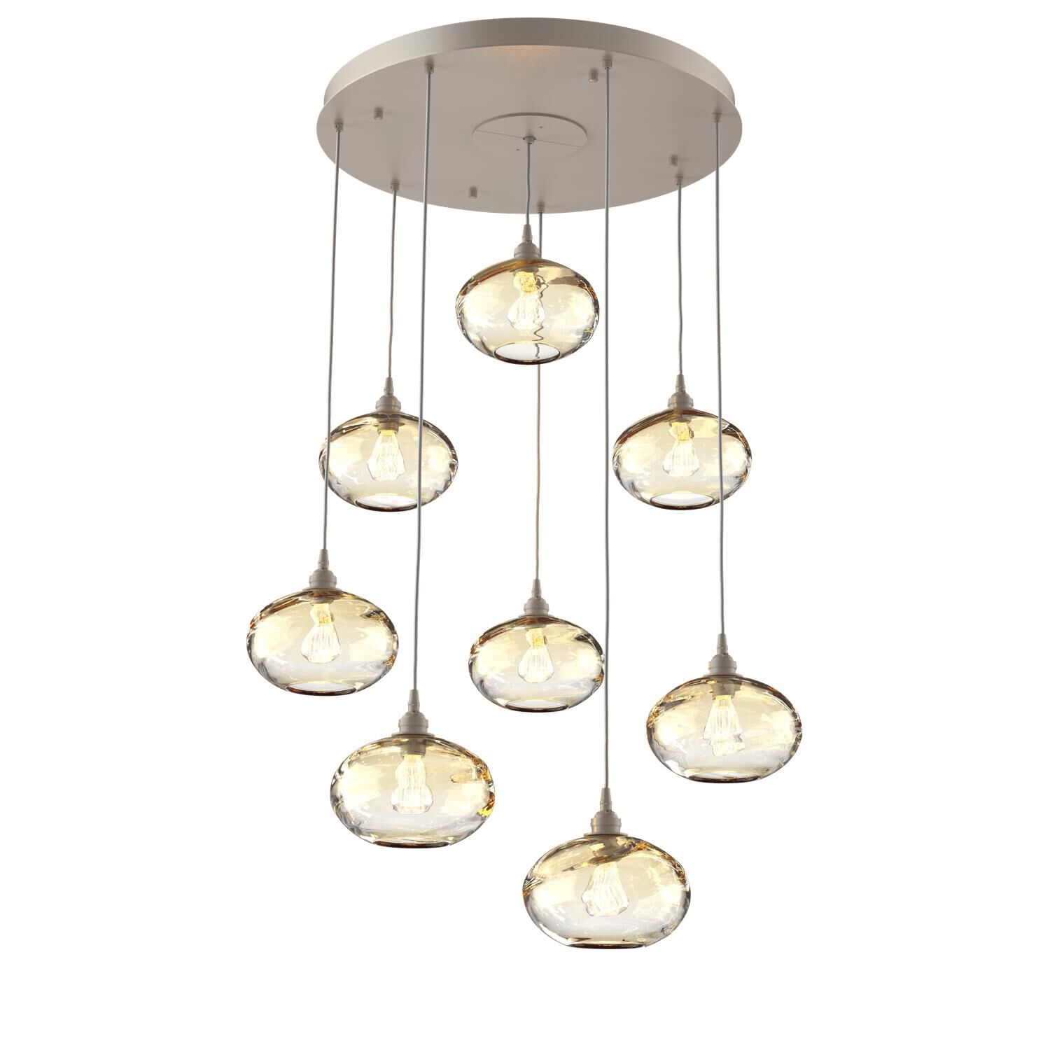 Coppa 29 Inch 8 Light Multi Light Pendant by Hammerton Studio