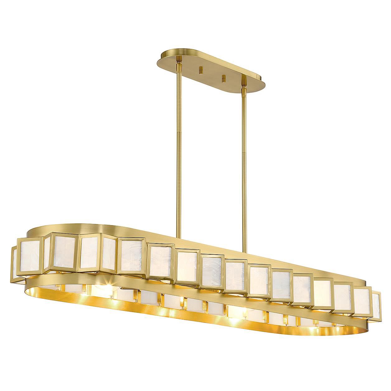 Gideon 47 Inch 8 Light Linear Suspension Light by Savoy House