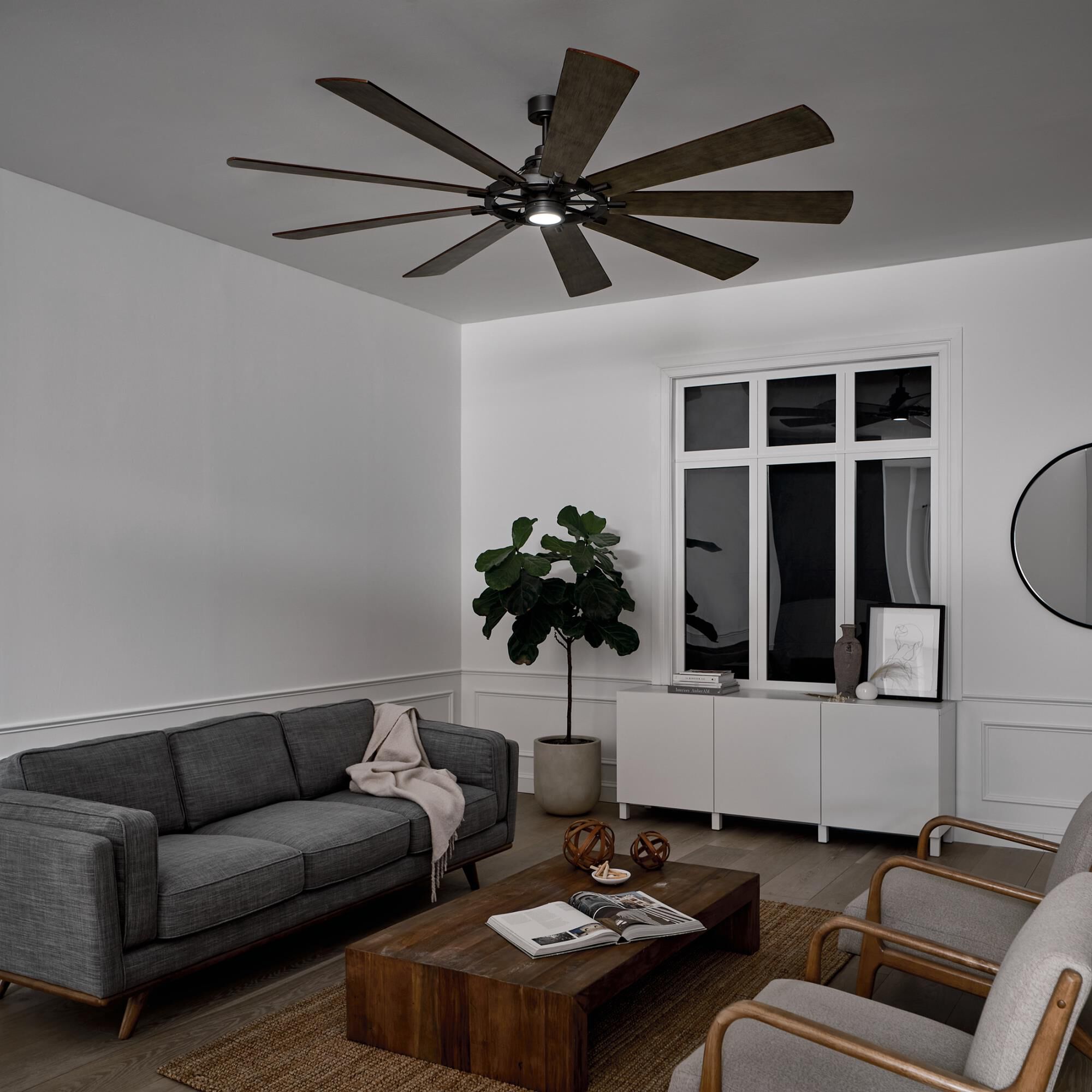 Gentry 85 Inch Ceiling Fan with Light Kit by Kichler Lighting