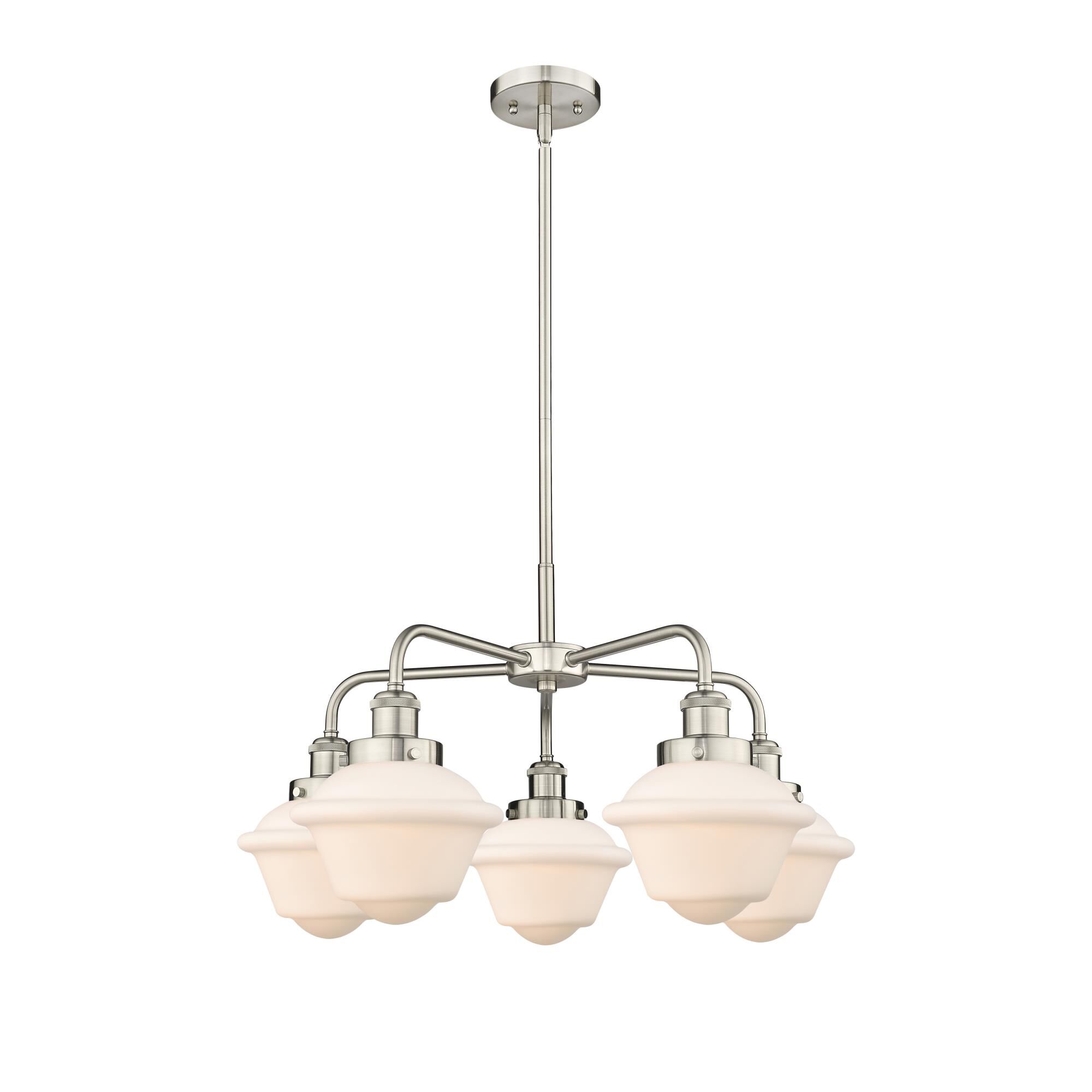 Shown in Satin Nickel finish and Matte White glass