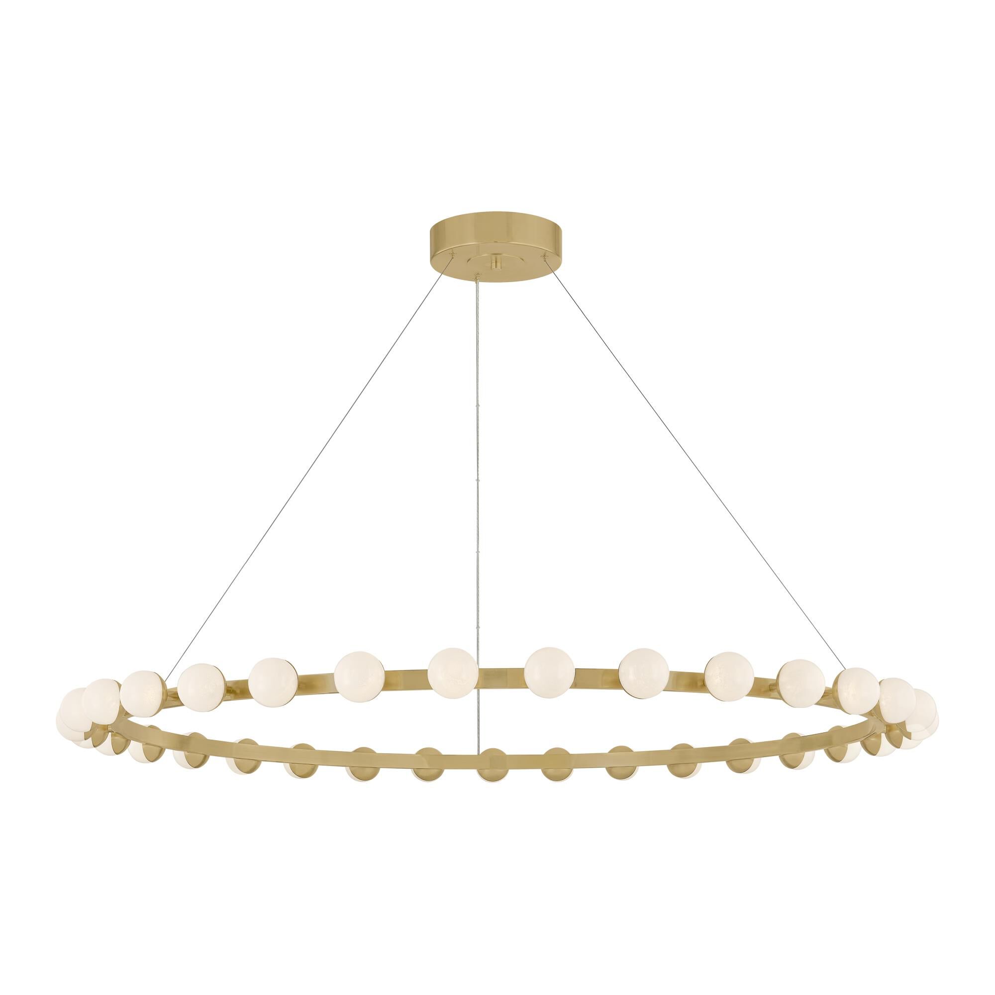 Shown in Vintage Brass finish and Cloud glass