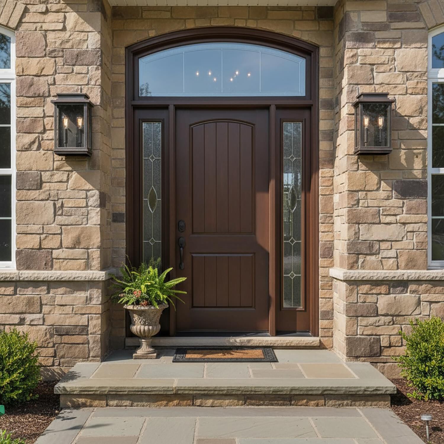 Shown in Oil Rubbed Bronze finish and Clear glass