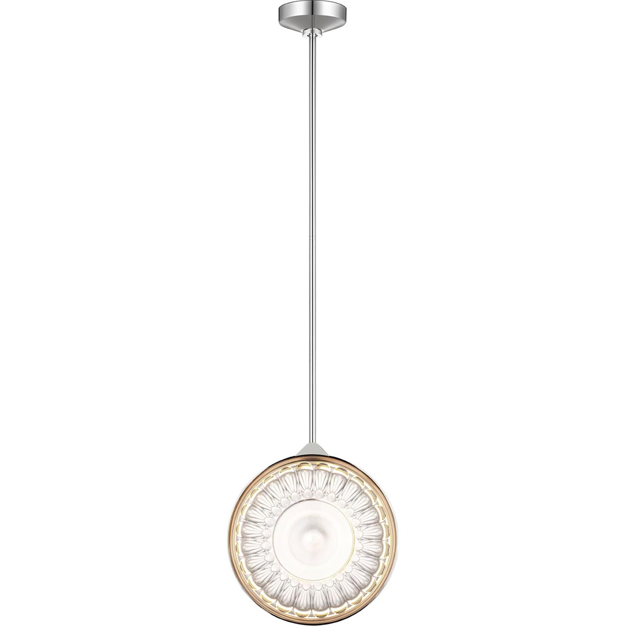 Shown in Polished Nickel finish and Clear crystal