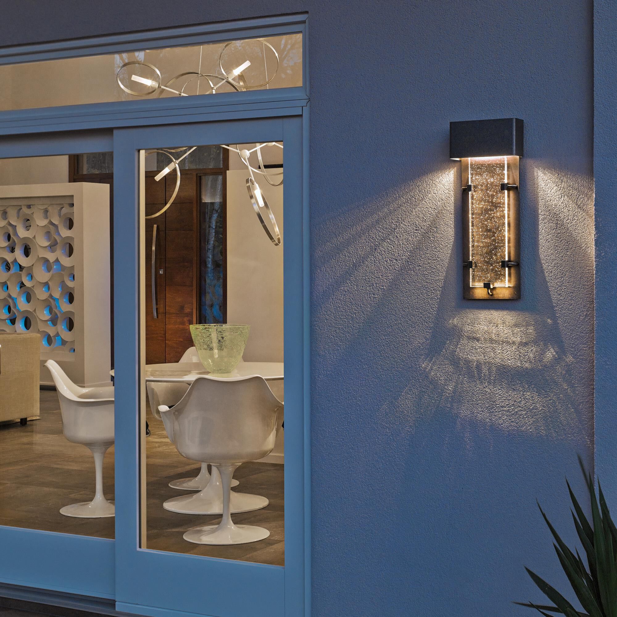 Shown in Coastal Dark Smoke finish and Seeded Clear  glass