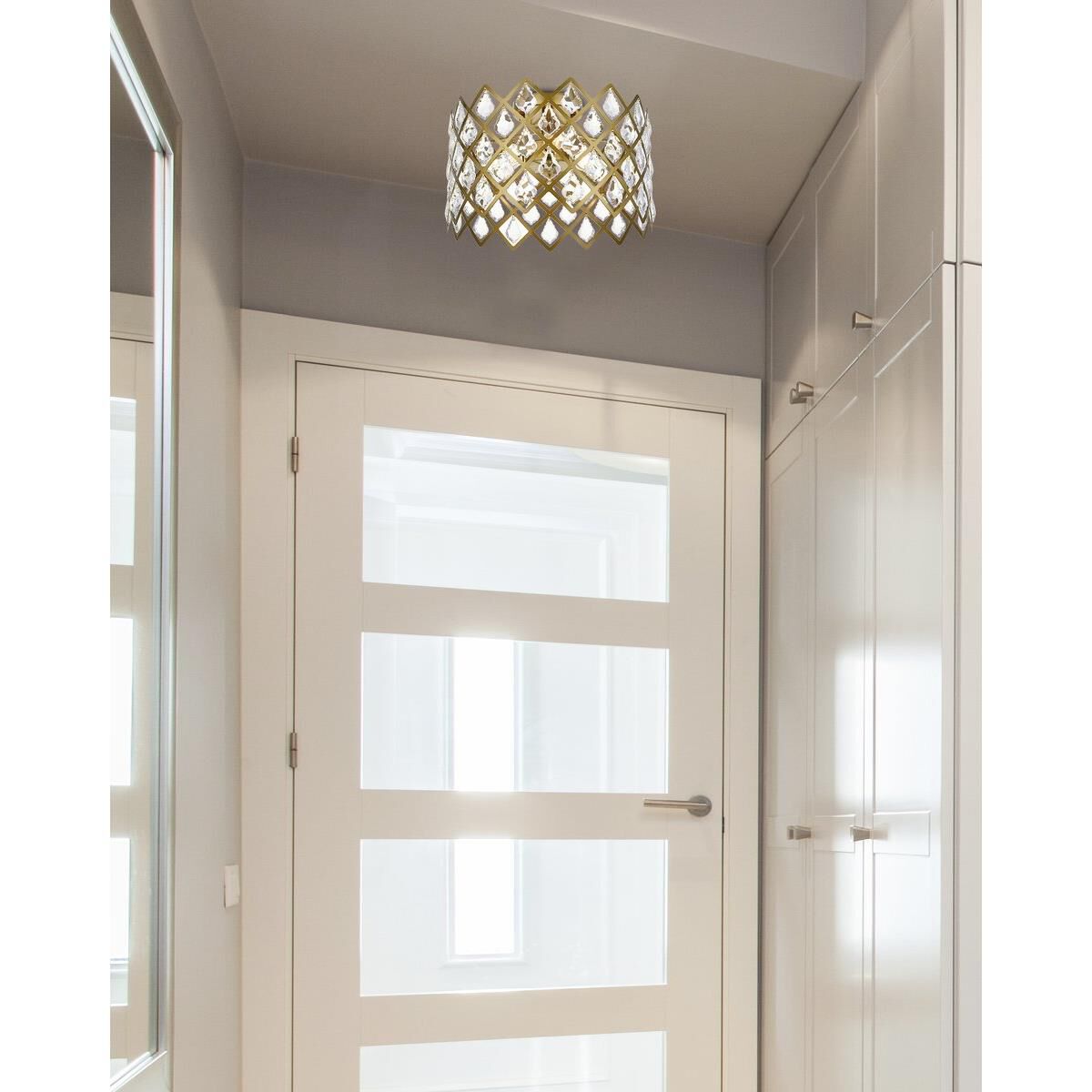 Shown in Brass finish and Royal Cut Clear crystal