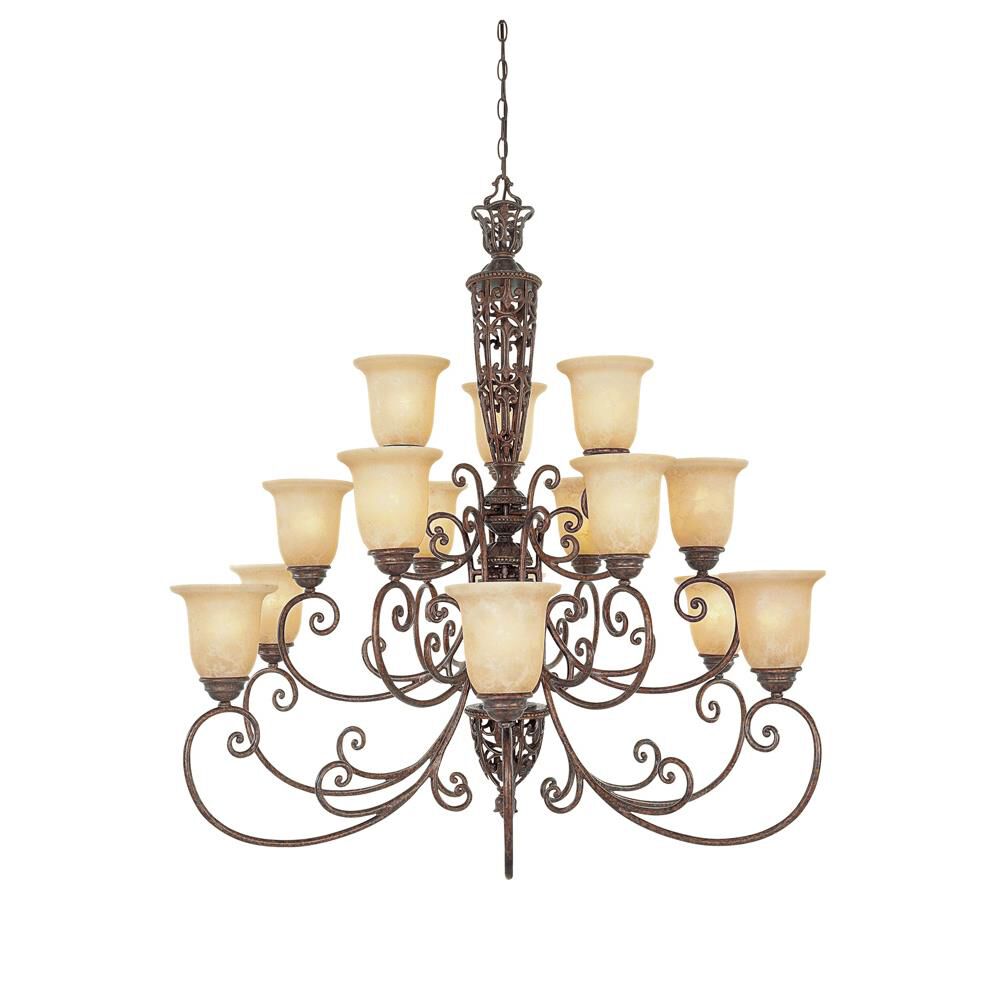 Amherst 42 Inch 15 Light Chandelier by Designers Fountain