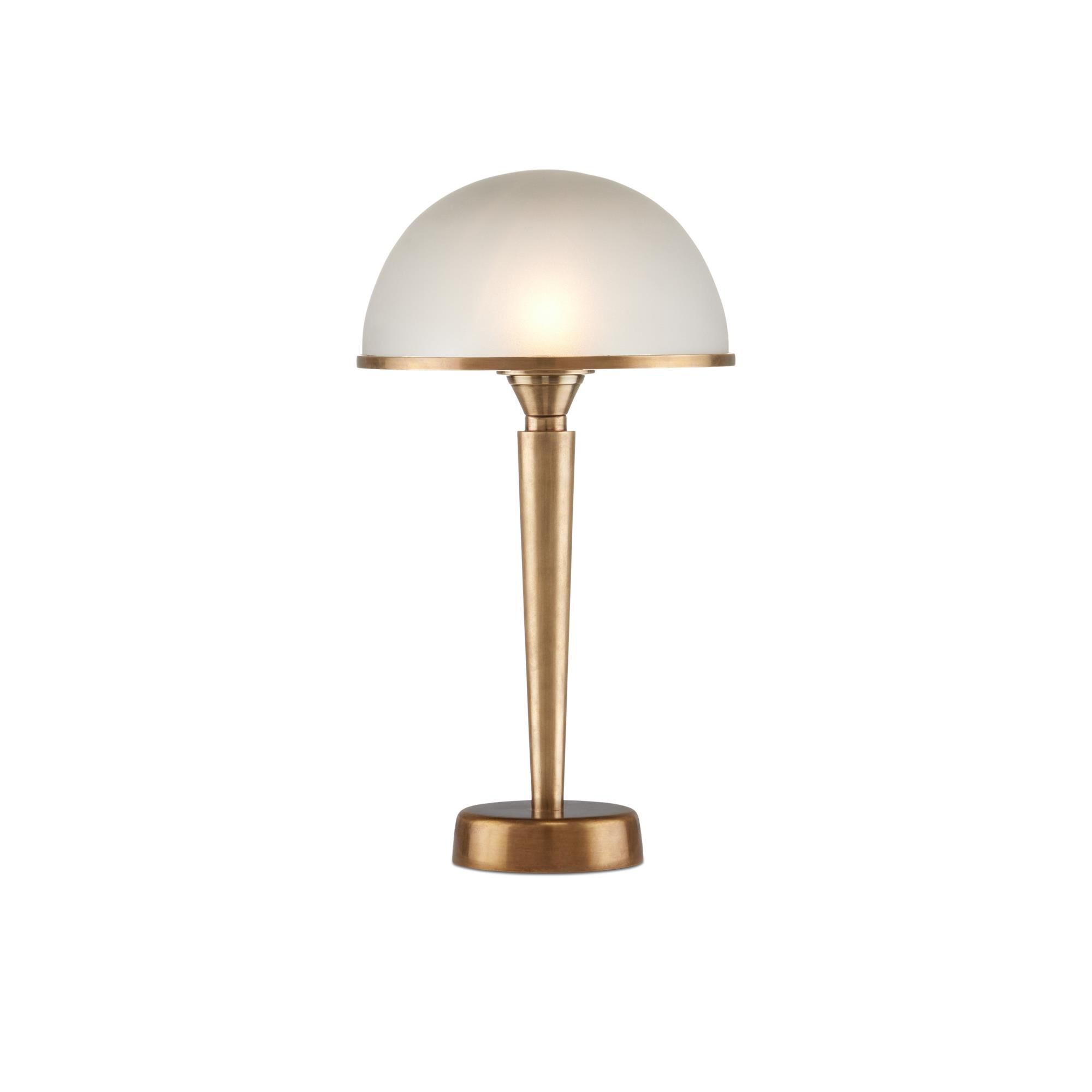 Shown in Antique Brass, Frosted finish and Frosted glass