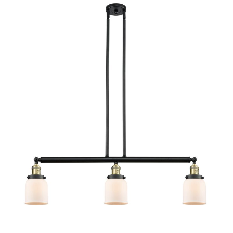 Bruno Marashlian Small Bell 36 Inch 3 Light Linear Suspension Light by Innovations Lighting