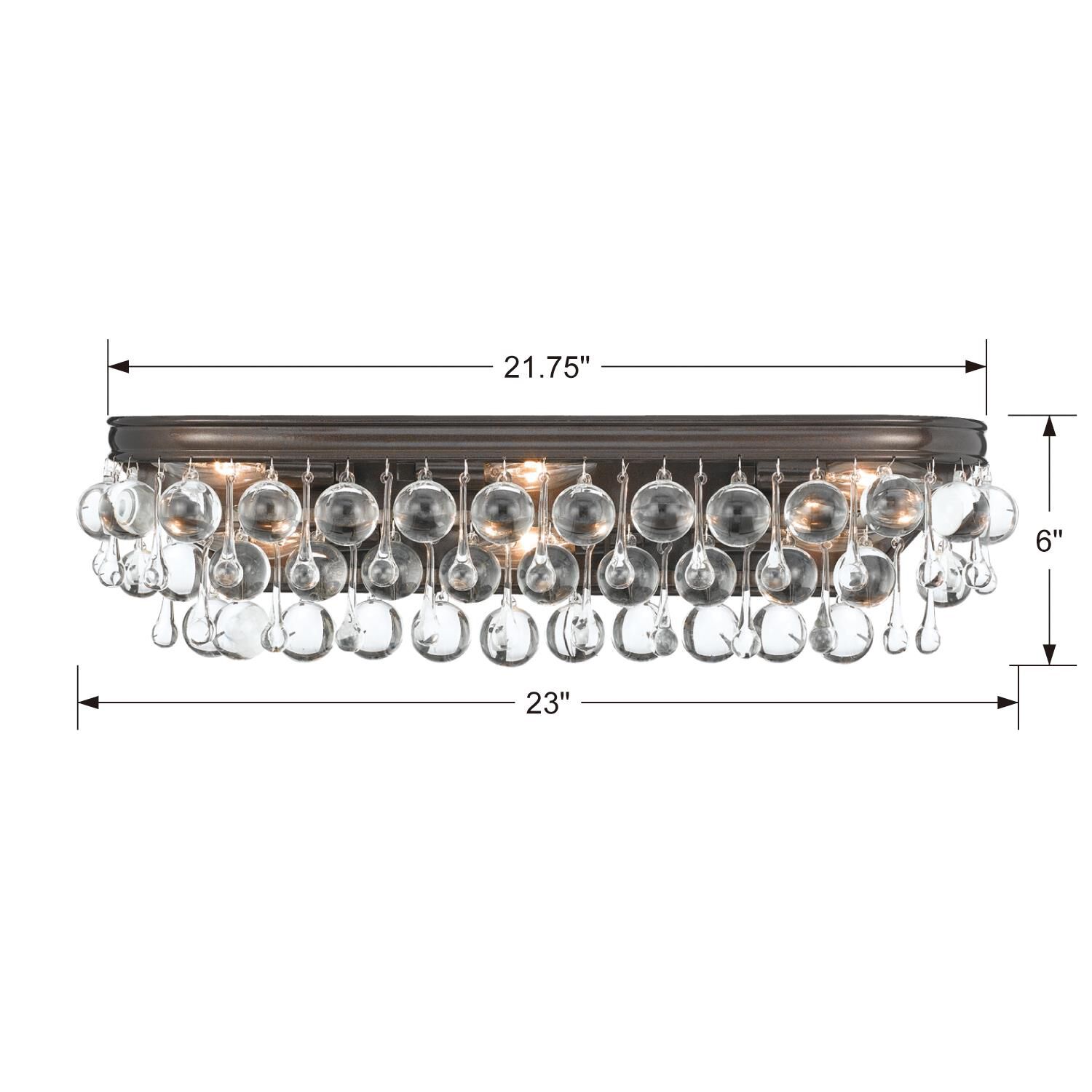 Calypso 23 Inch 6 Light Bath Vanity Light by Crystorama