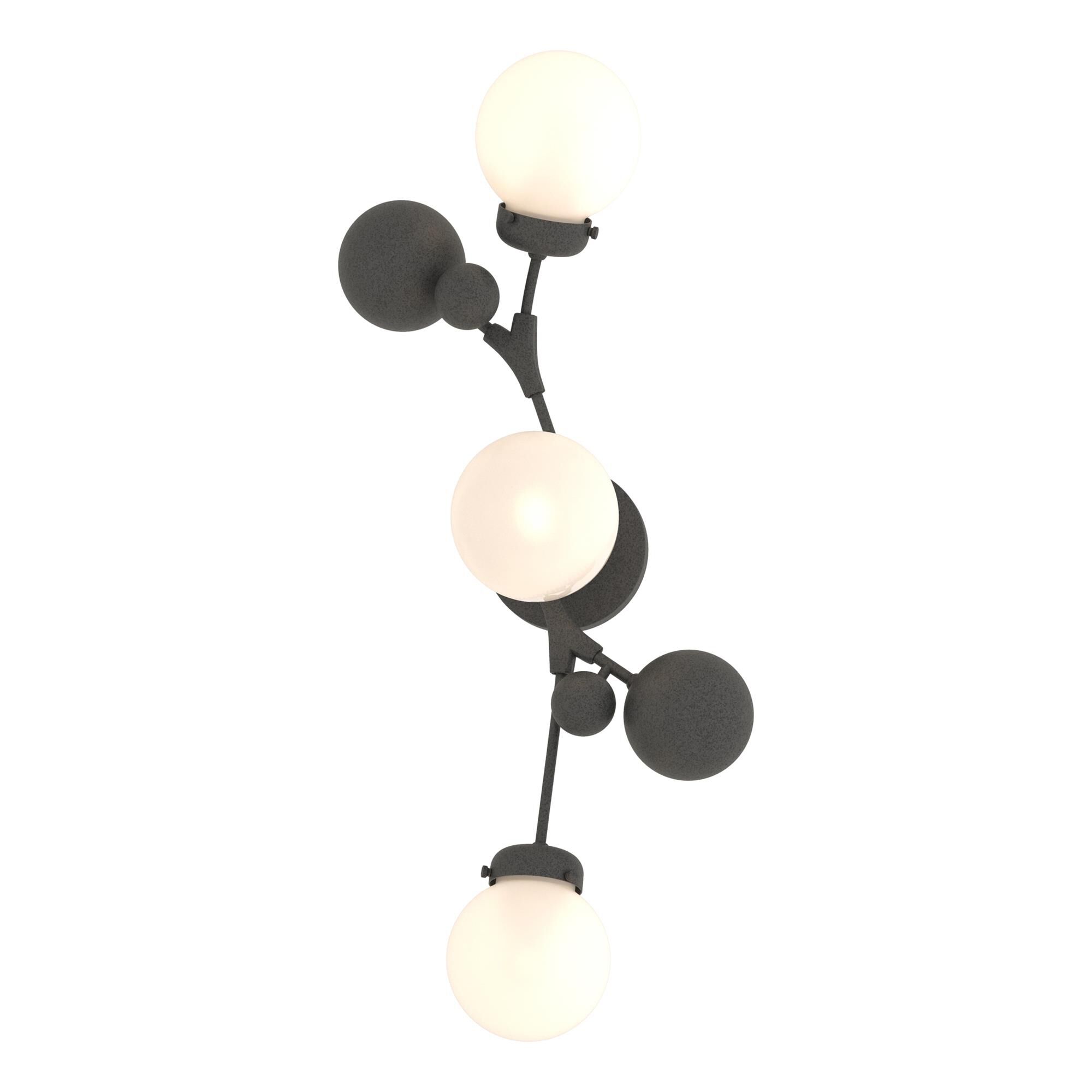 Shown in Natural Iron finish and Opal  glass