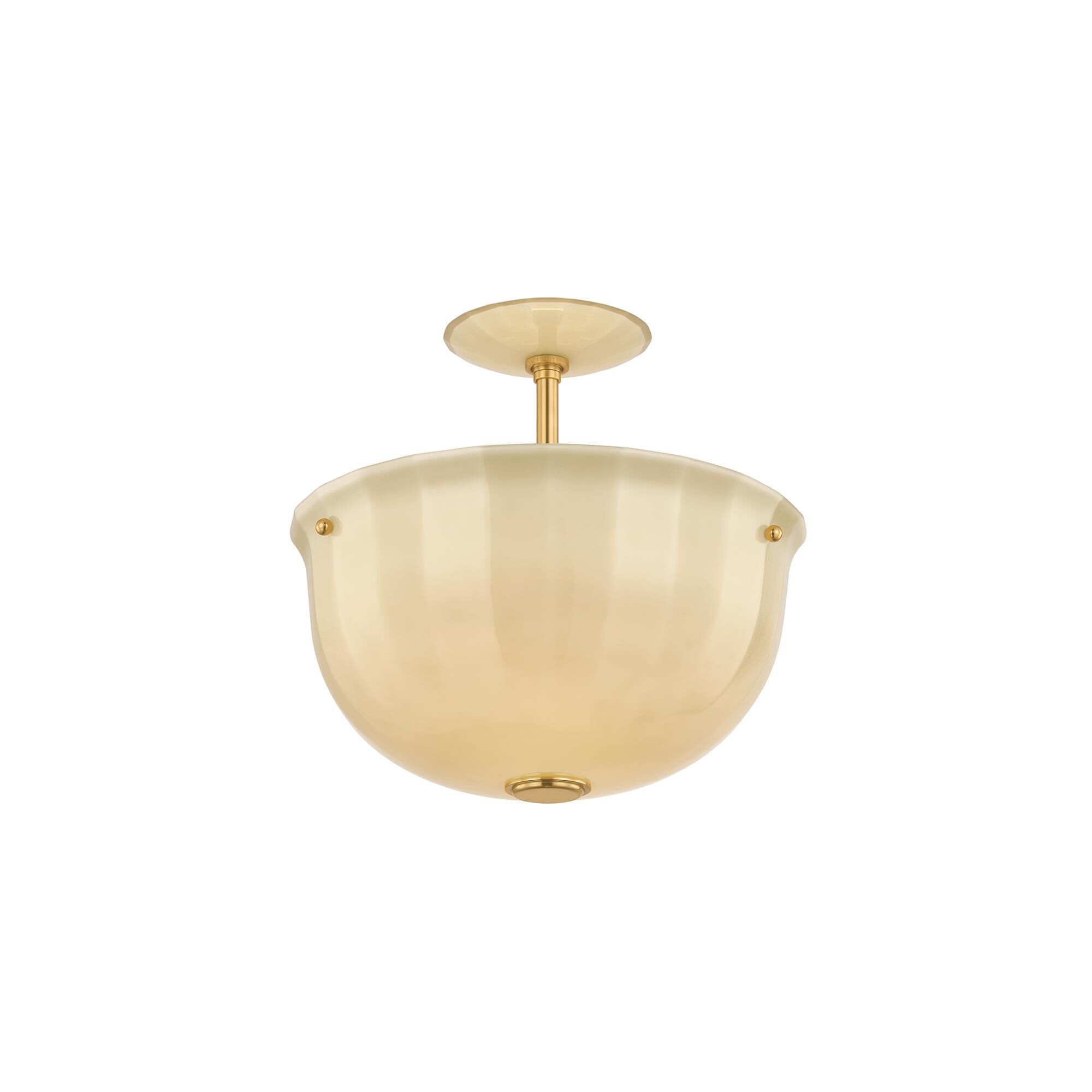 Shown in Aged Brass finish and Etched with Optic glass