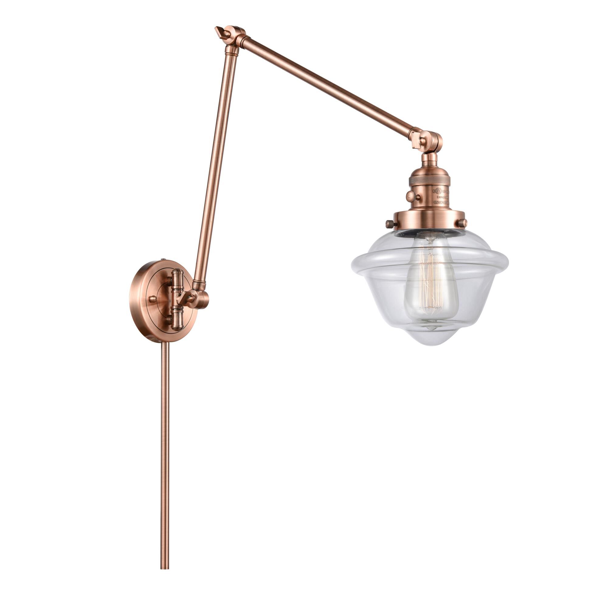 Bruno Marashlian Small Oxford Wall Swing Lamp by Innovations Lighting