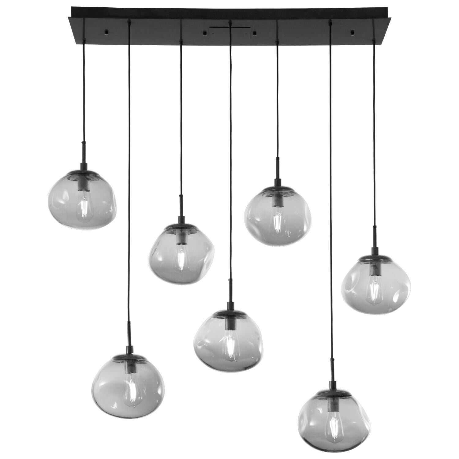 Levi Wilson Nebula 50 Inch 7 Light Linear Suspension Light by Hammerton Studio