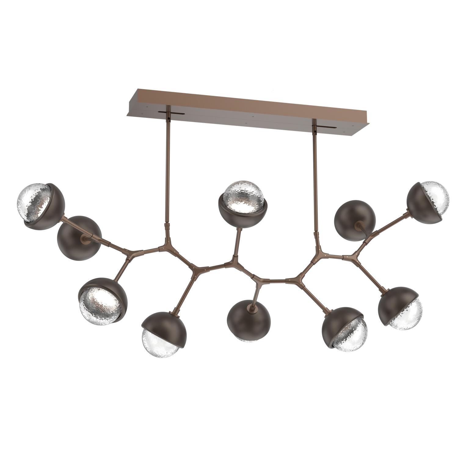 Shown in Burnished Bronze finish and Clear glass and Flat Bronze accent