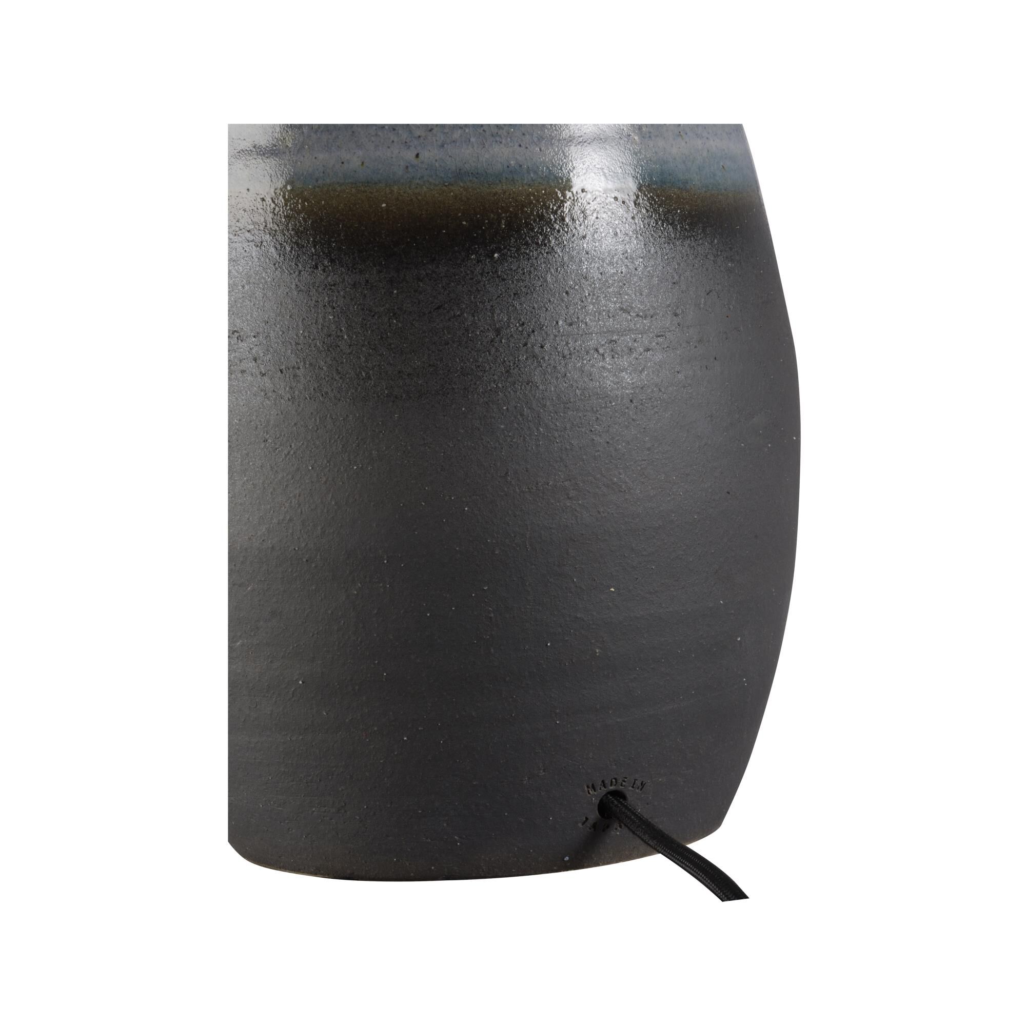 Shown in Blue finish and Linen shade