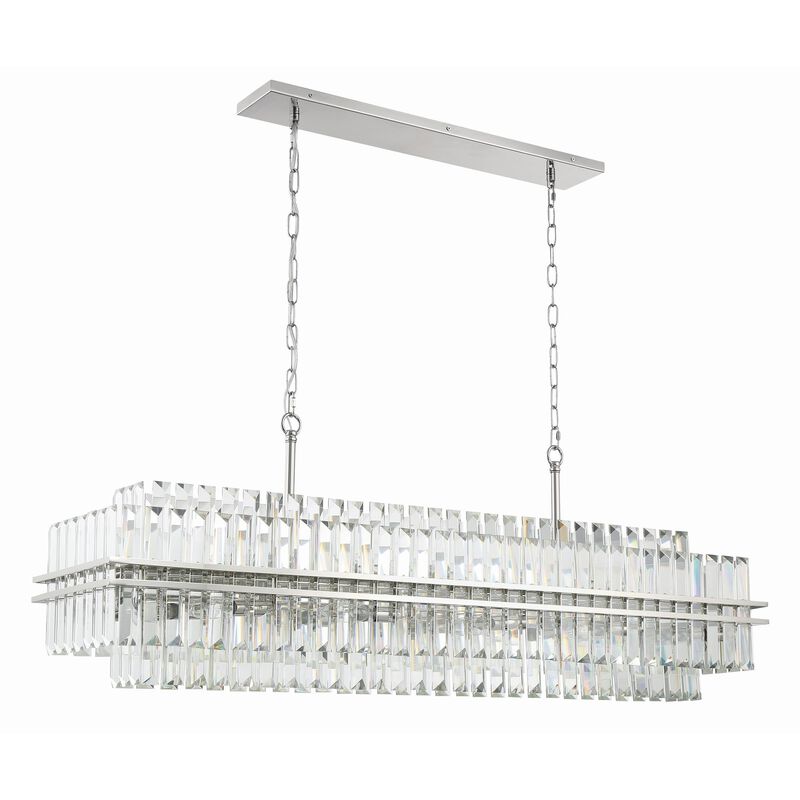 Hayes Medium Linear Chandelier by Crystorama