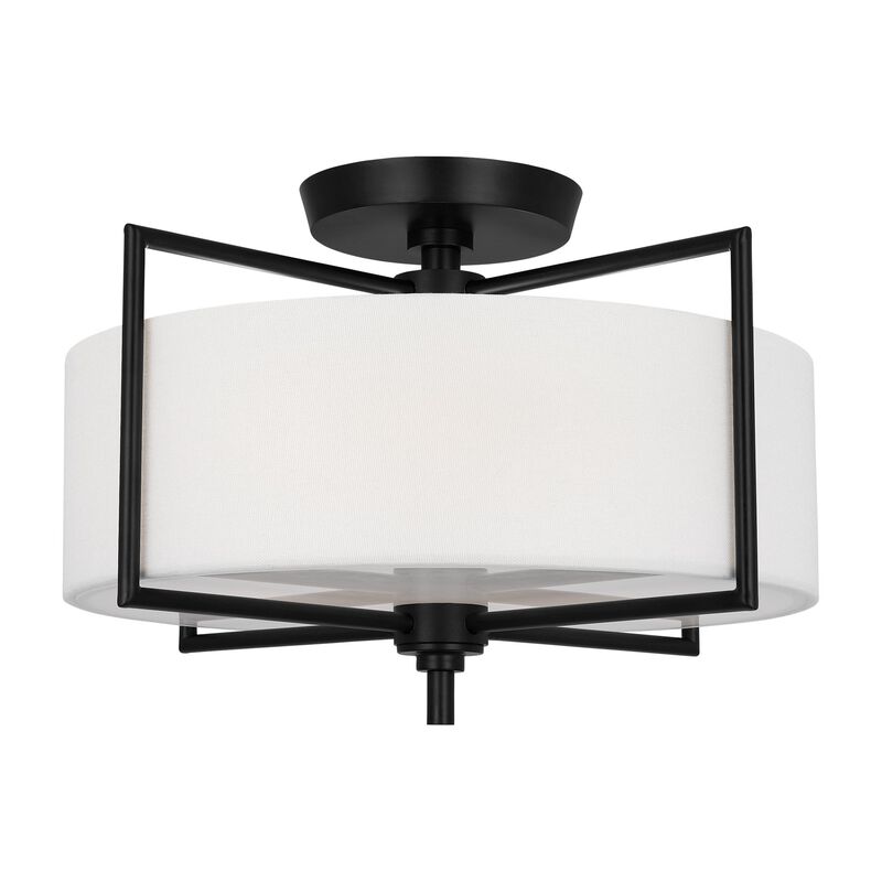 Perno 15 Inch 2 Light Semi Flush Mount by Visual Comfort Studio