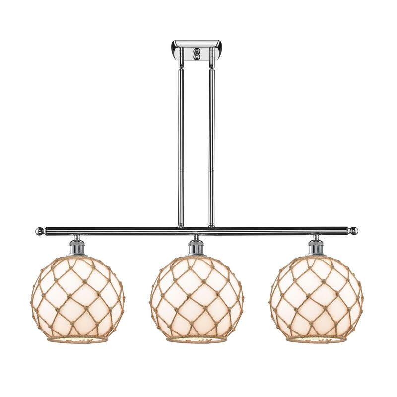 Bruno Marashlian Large Farmhouse Rope 37 Inch Linear Suspension Light by Innovations Lighting