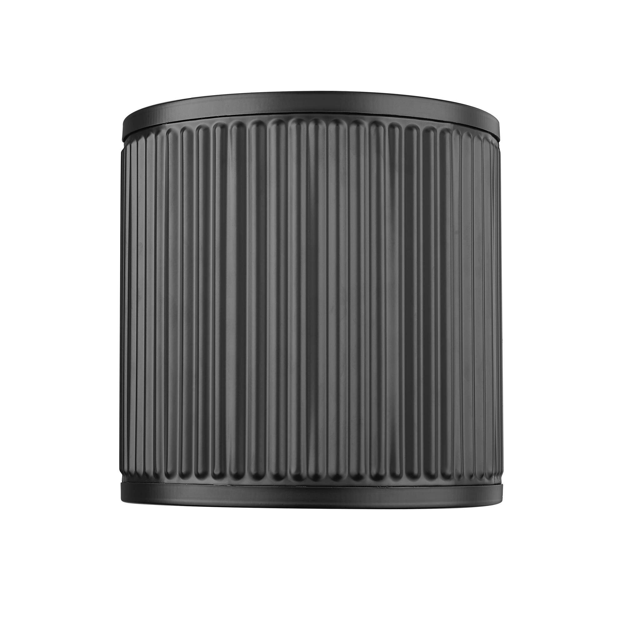 Shown in Matte Black finish and Frosted glass and Frosted shade