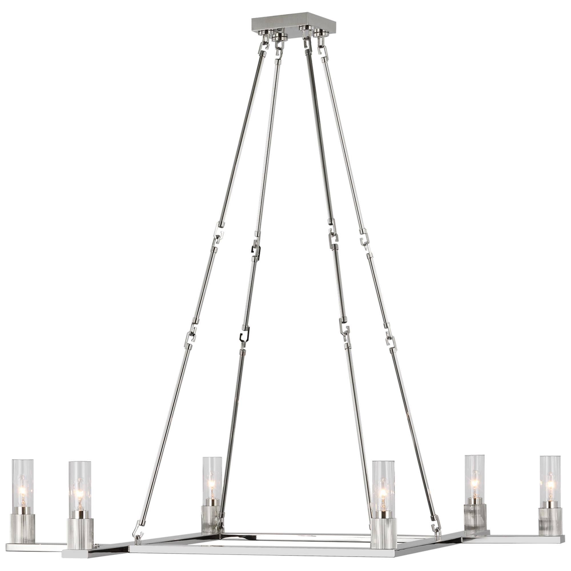 Shown in Polished Nickel finish and Clear glass