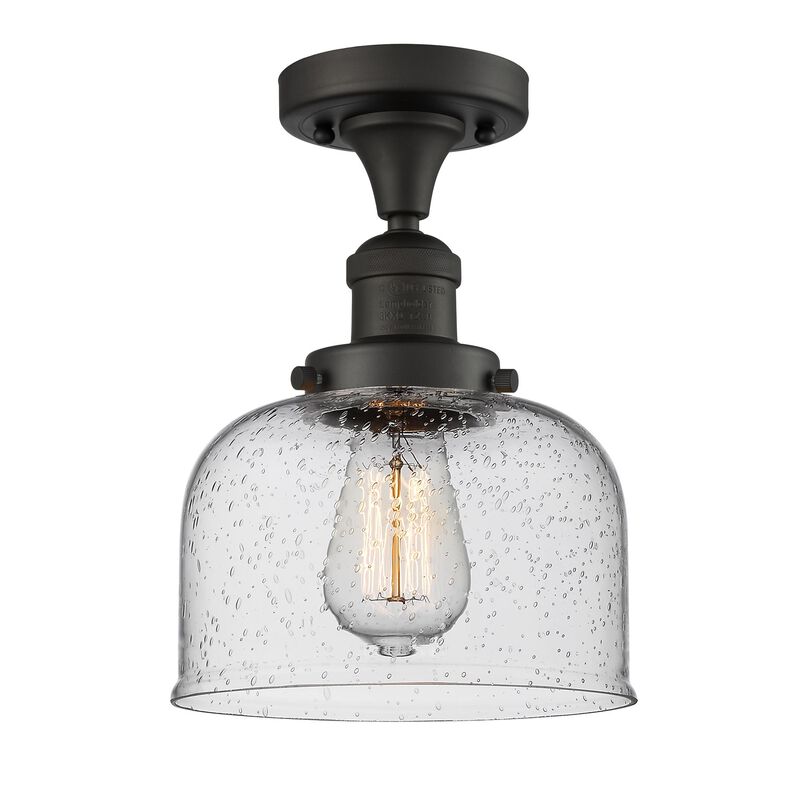 Bruno Marashlian Large Bell 8 Inch 1 Light Semi Flush Mount by Innovations Lighting