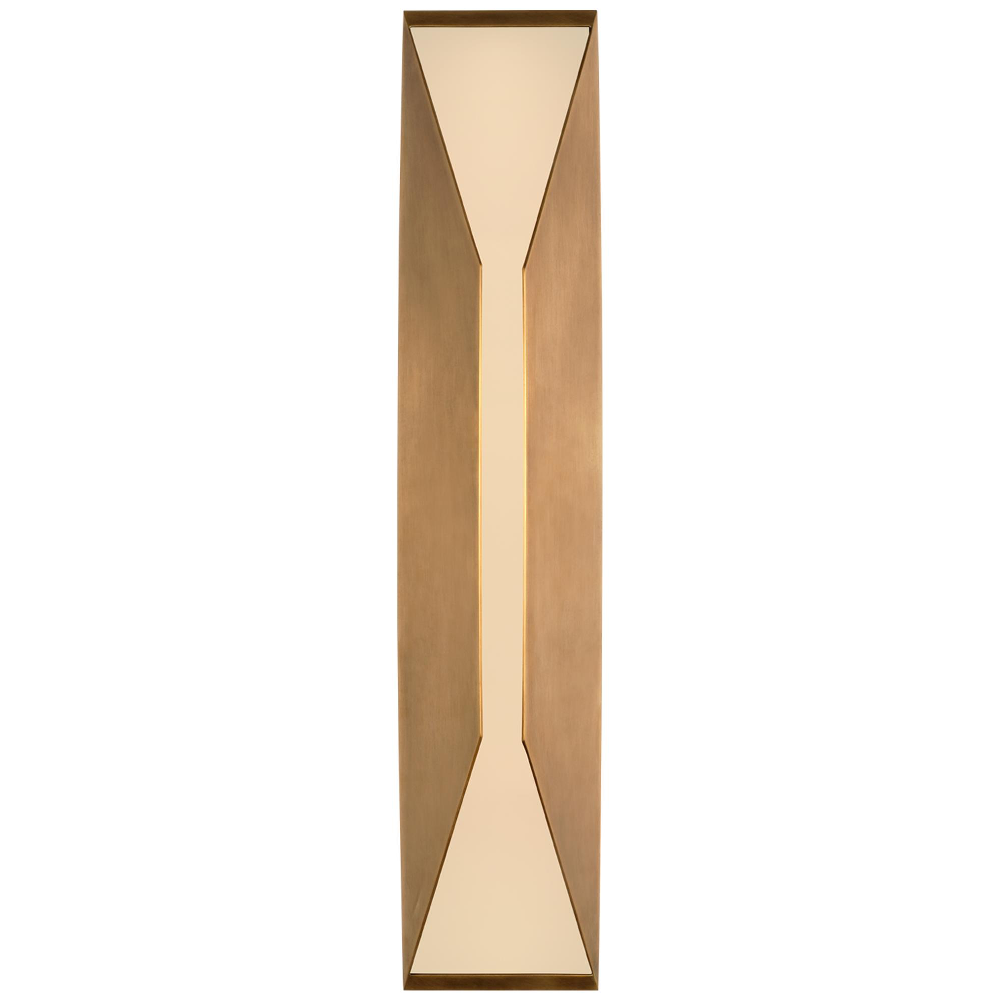 Shown in Antique-Burnished Brass finish and Frosted glass